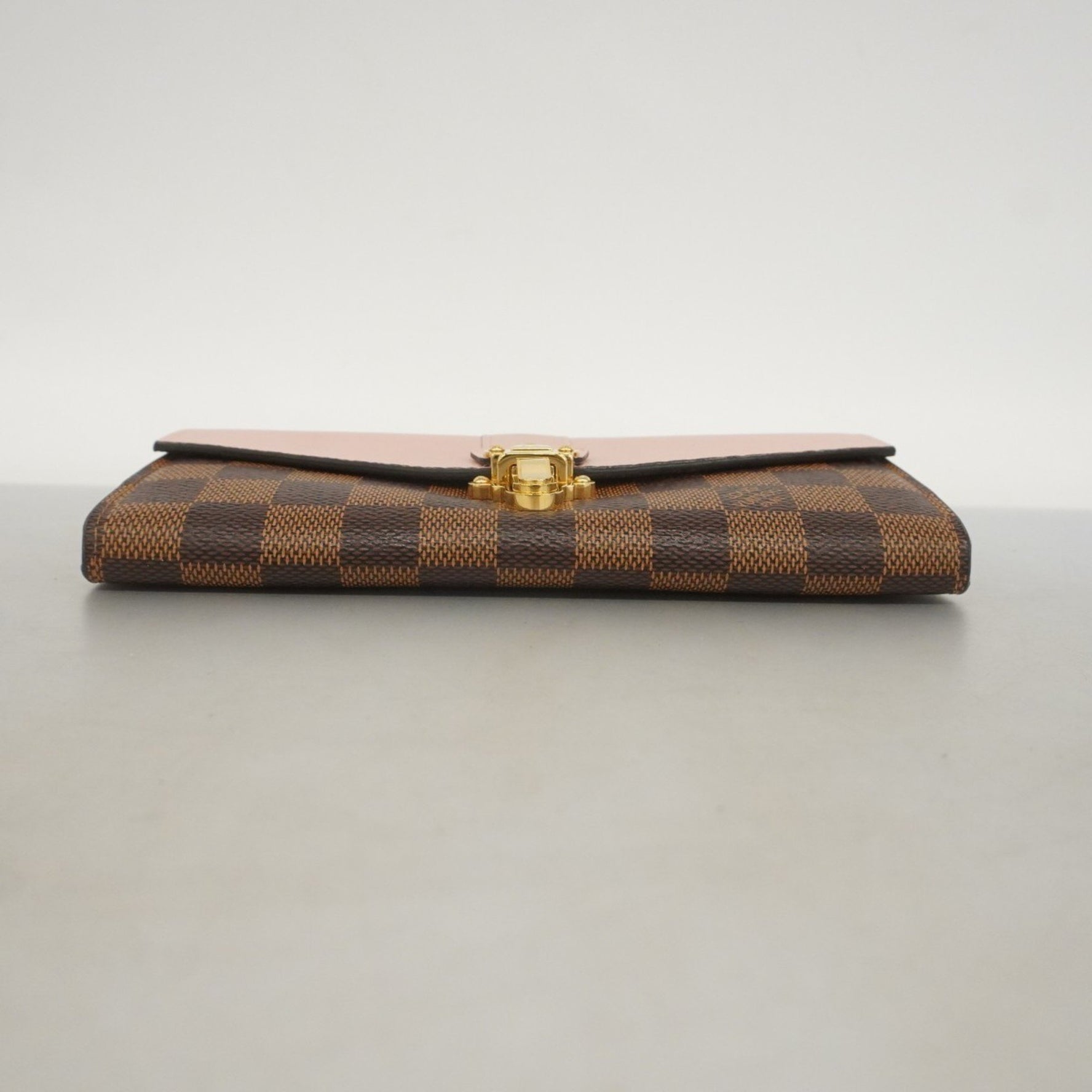 Louis Vuitton Damier Portefeuille Clapton Long Wallet Ebene Magnolia
