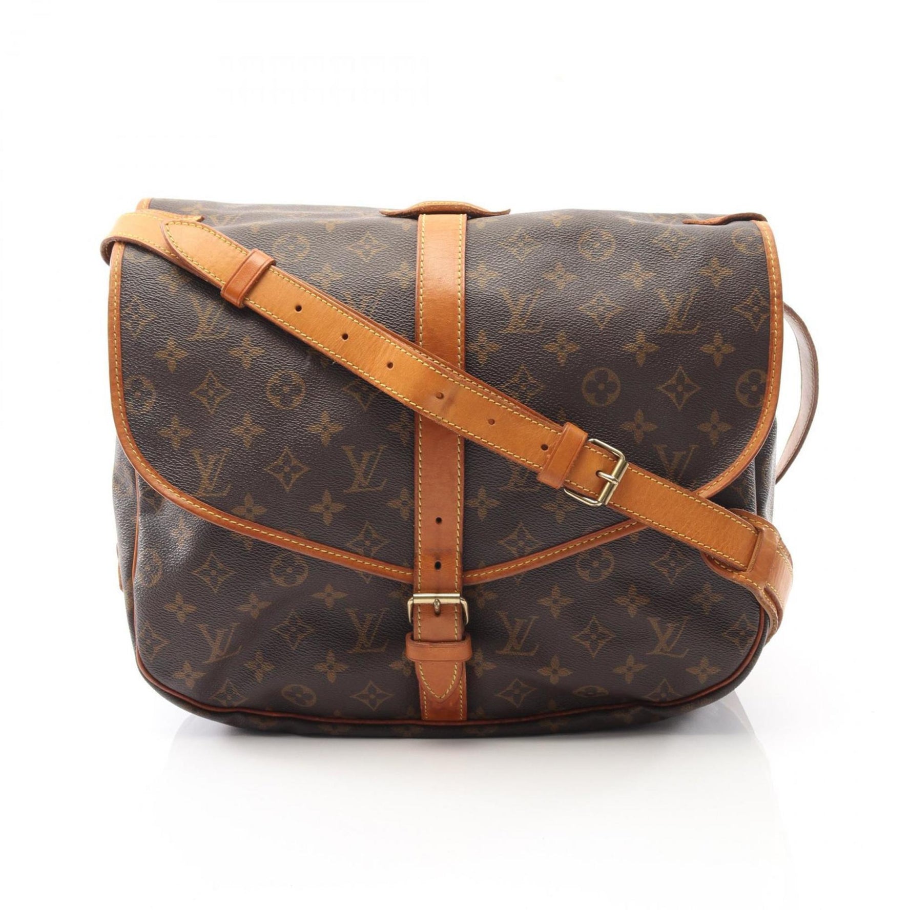 Louis Vuitton Saumur 35 Shoulder Bag, PVC-Coated Canvas and Leather, Monogram, Brown
