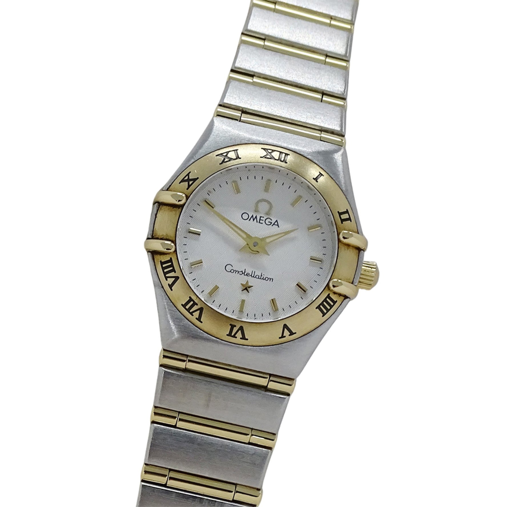 OMEGA Constellation Mini 1262.30 Quartz Watch, Stainless Steel, Gold, and Yellow Full Bar, Polished