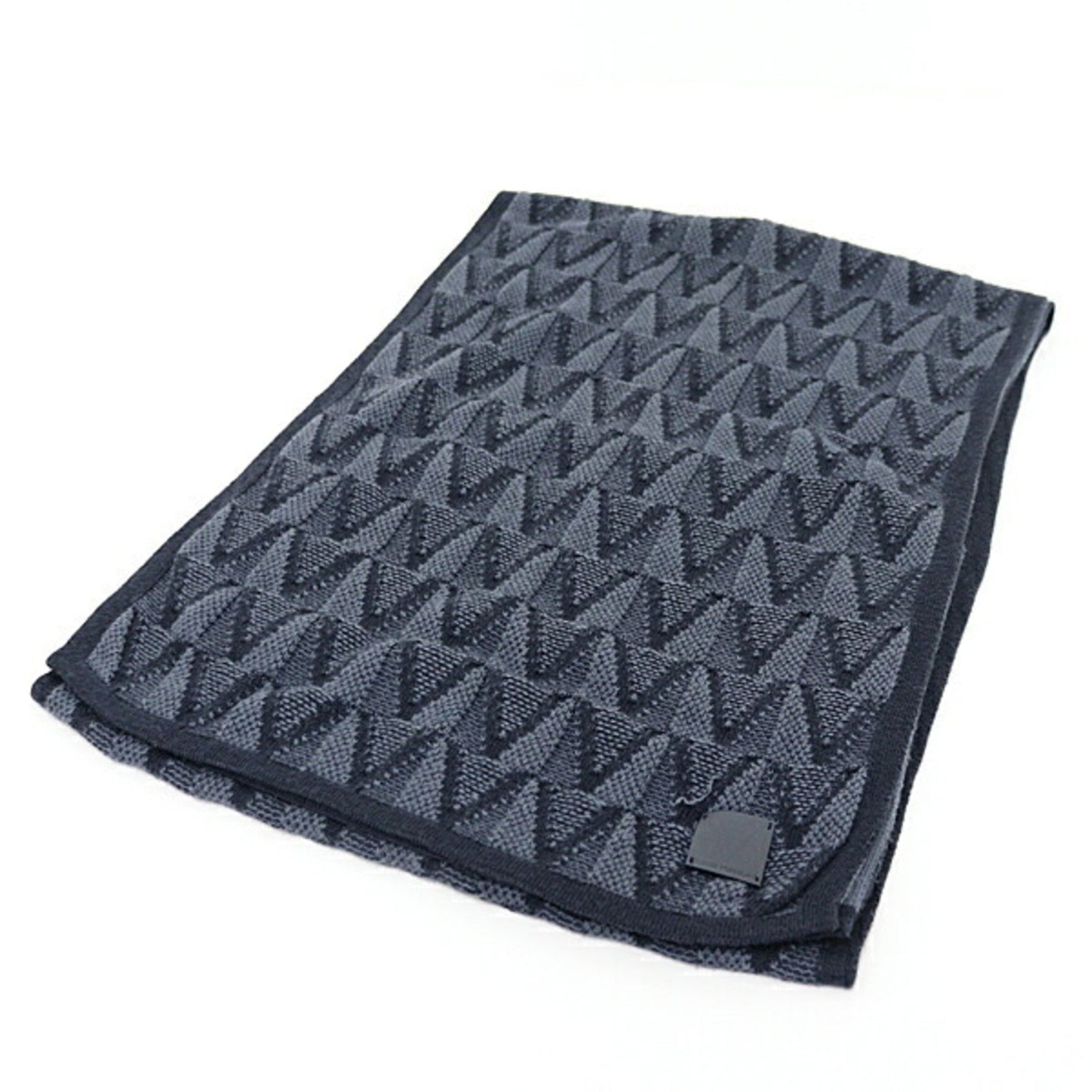 Louis Vuitton Scarf Echarpe Gaston V Grey 85% Cashmere