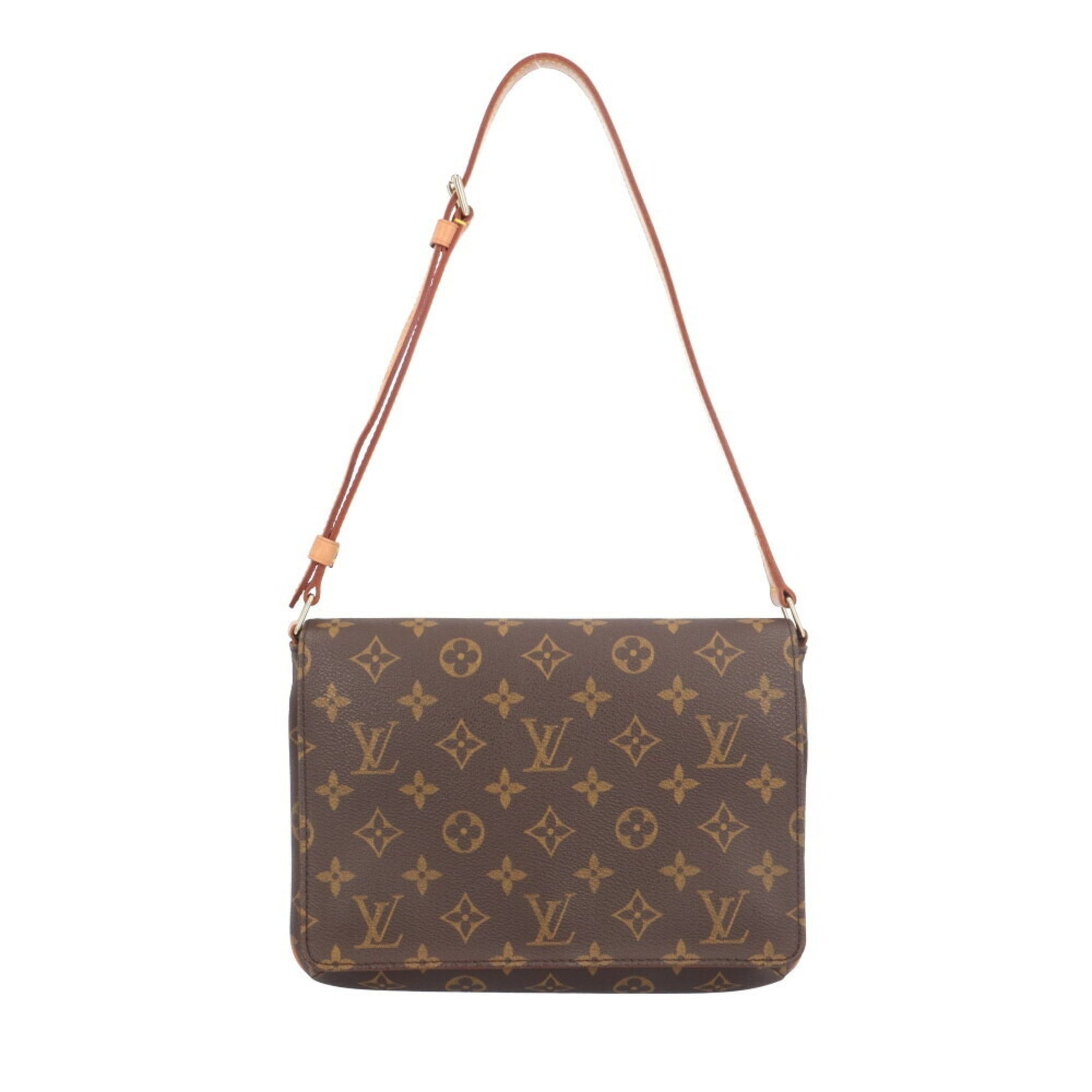 Louis Vuitton Musette Tango Short Monogram Shoulder Bag in Canvas, Brown, LOUIS VUITTON