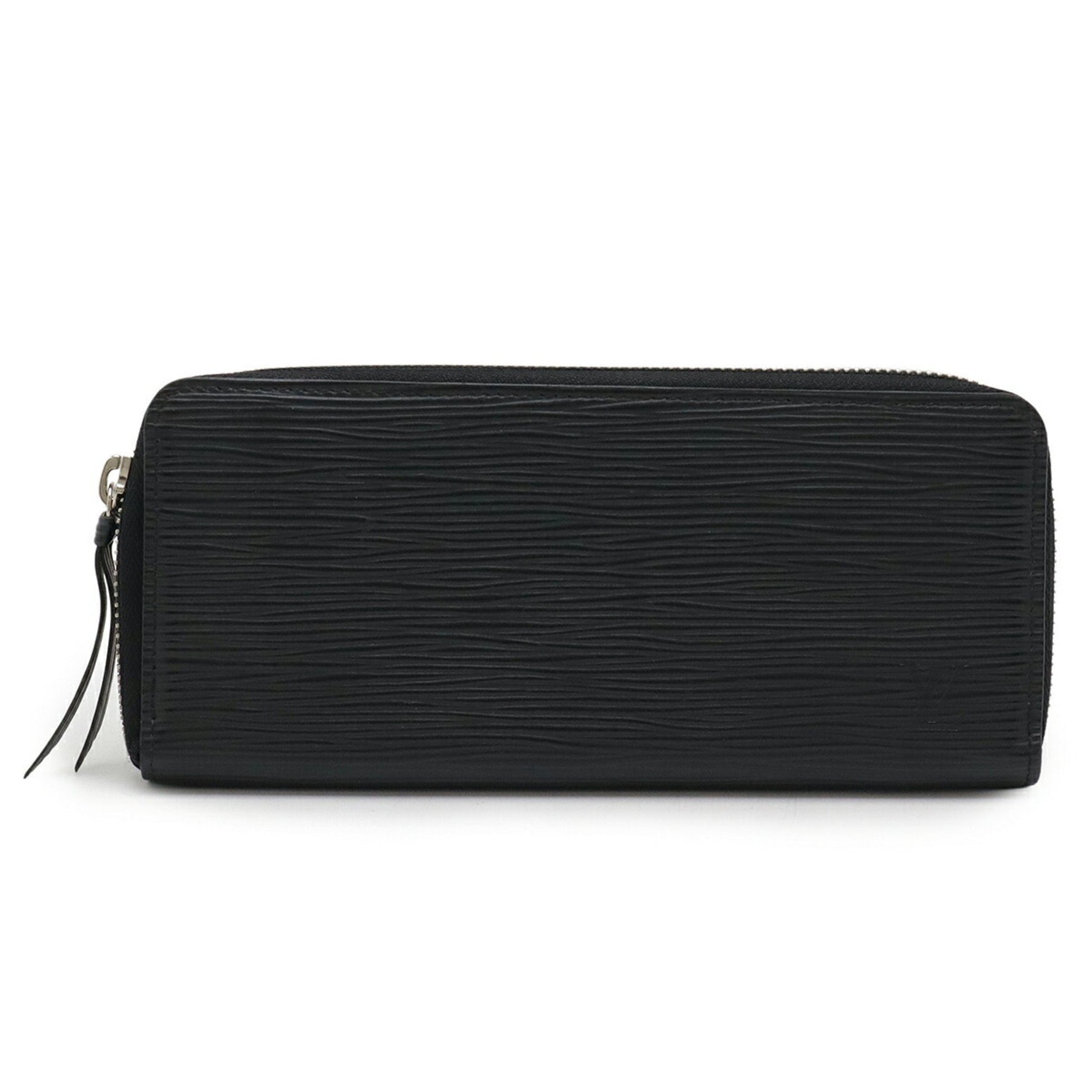 Louis Vuitton Epi Portefeuille Clemence Round Long Wallet Leather Noir Black