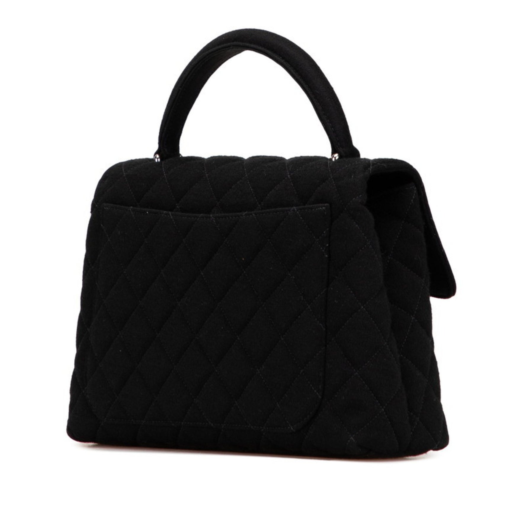 CHANEL Matelasse 25 Coco Mark Handbag with Top Handles, Cotton