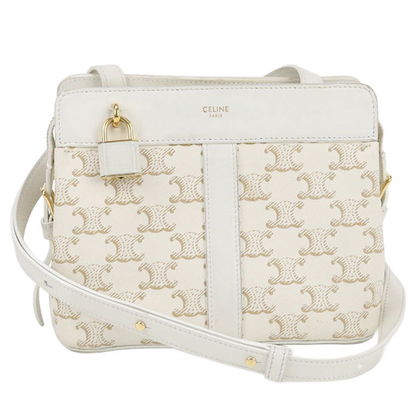 CELINE Triomphe Canvas Shoulder Bag