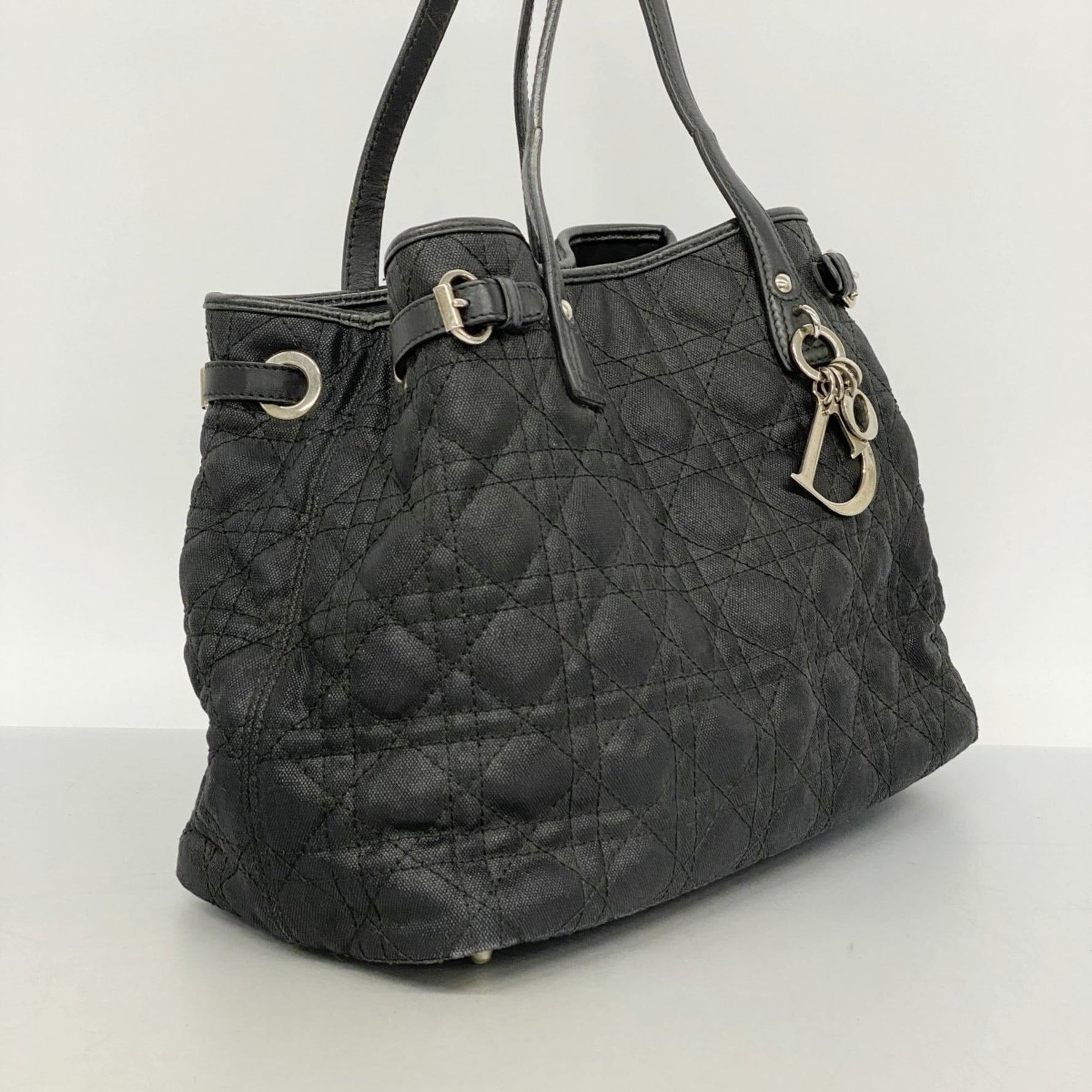 Christian Dior Cannage Lady Tote Bag in Canvas