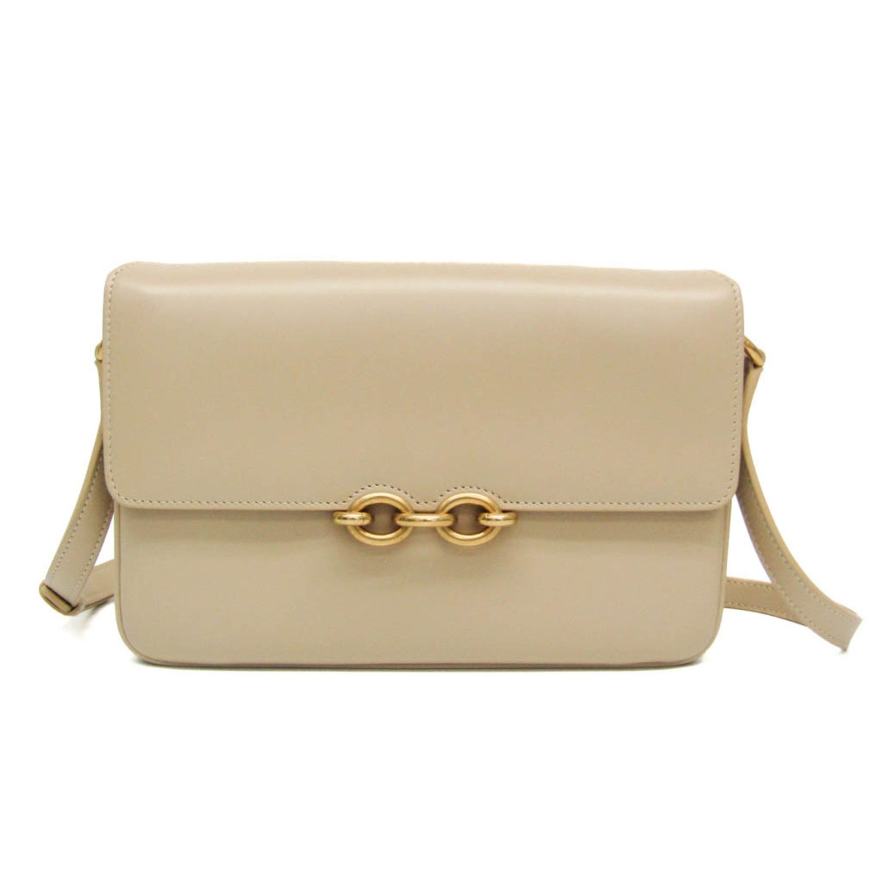 Saint Laurent Maillon Satchel Women's Leather Shoulder Bag Beige