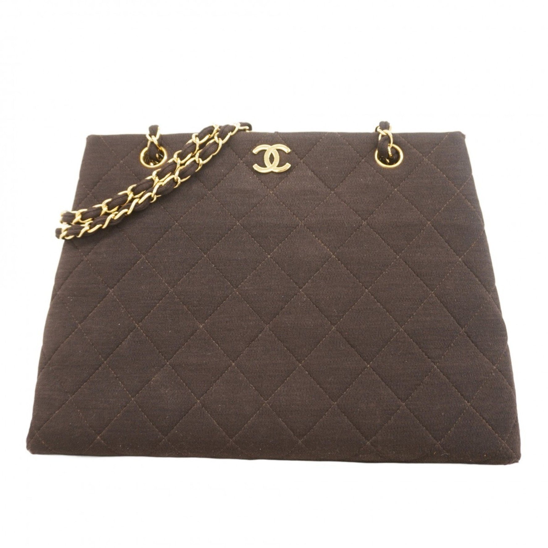 Chanel Matelasse Shoulder Bag with Chain, Cotton