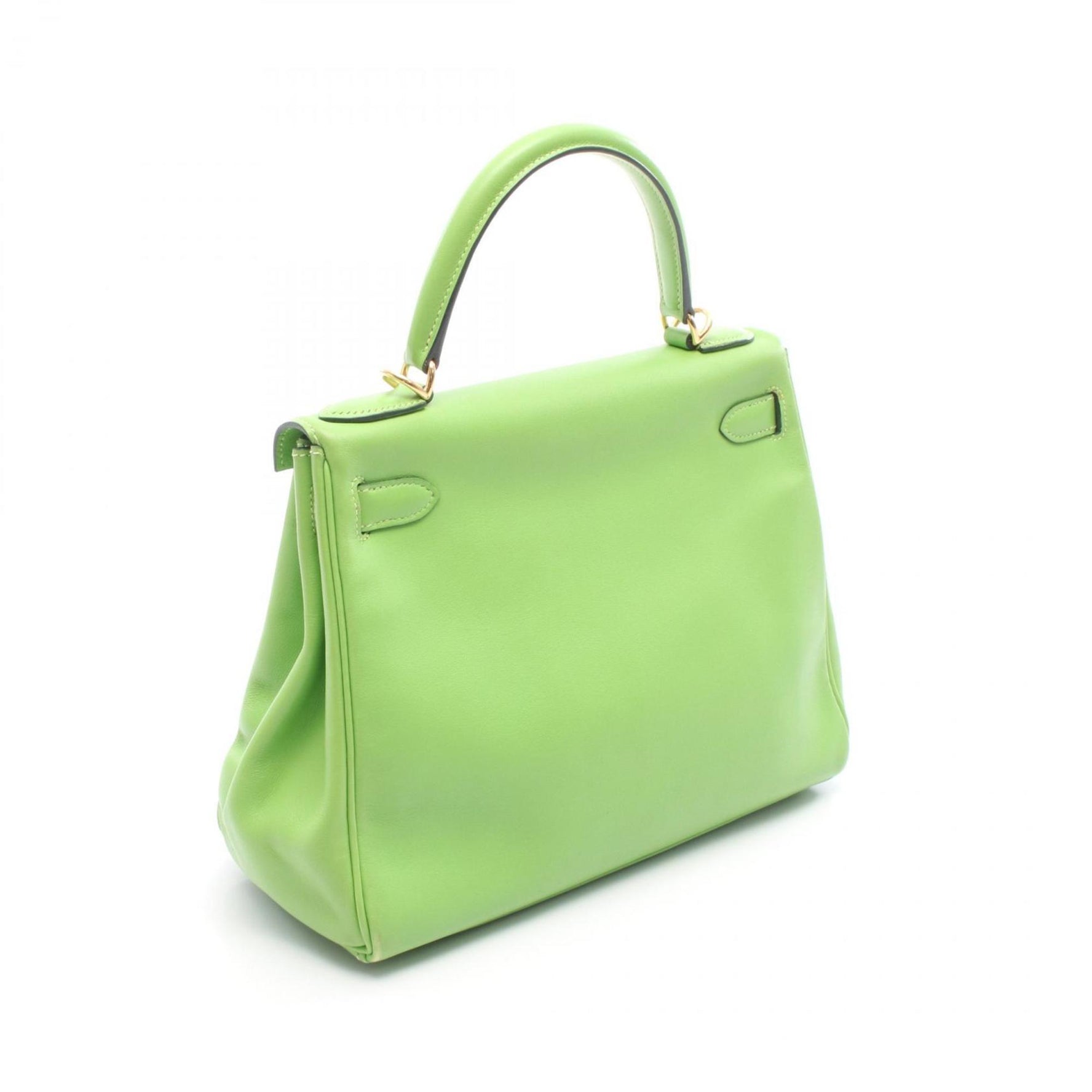 Hermes Kelly 28 handbag, Veau Gulliver, women's, green