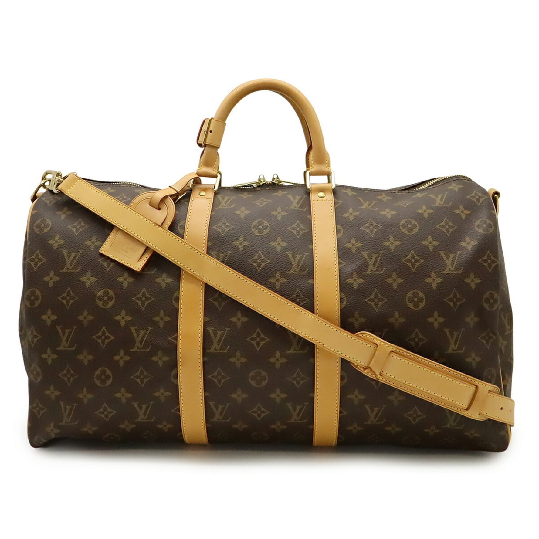 LOUIS VUITTON Monogram Keepall Bandouliere 50 Boston Bag, Travel Shoulder Bag