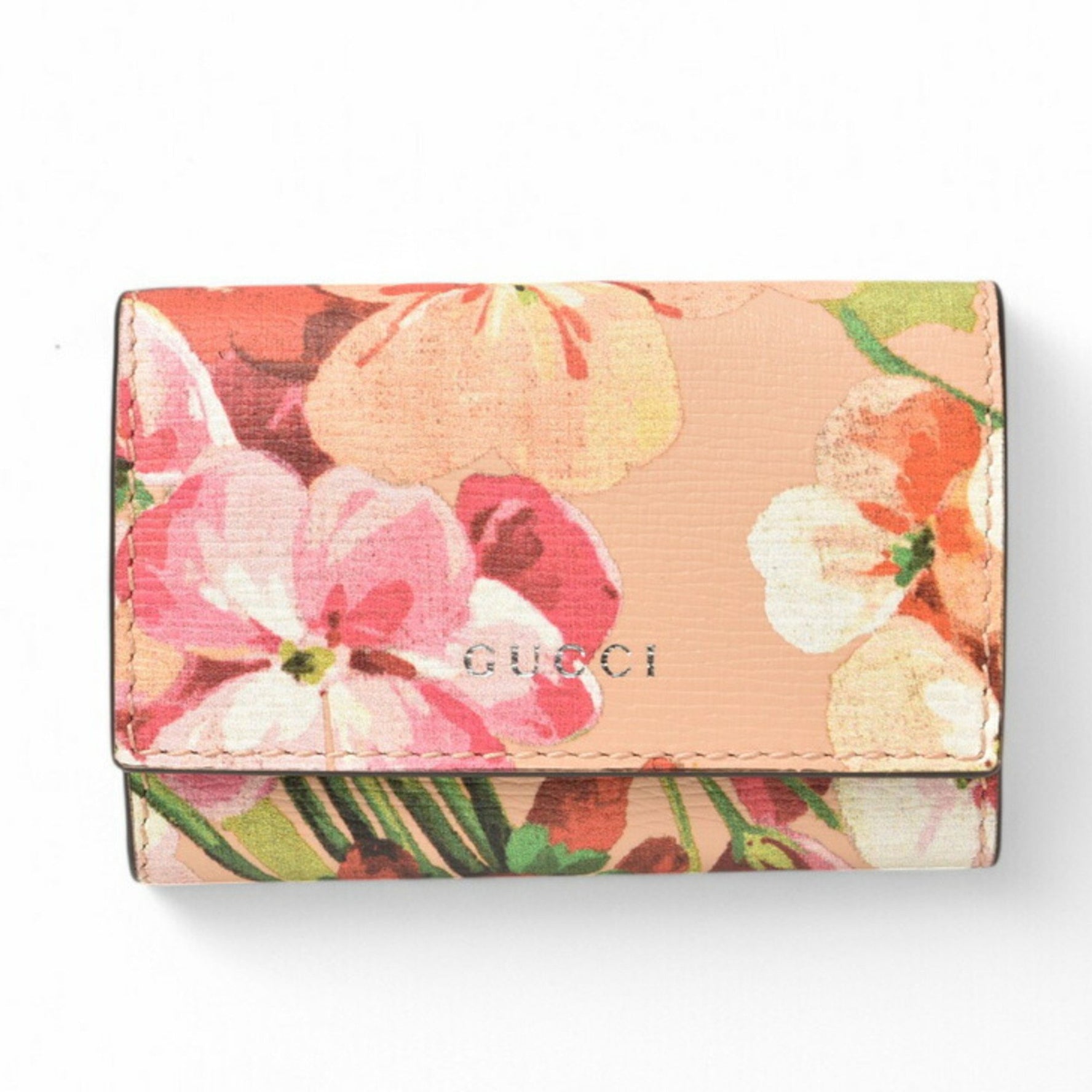 GUCCI key case, holder, leather, Flora