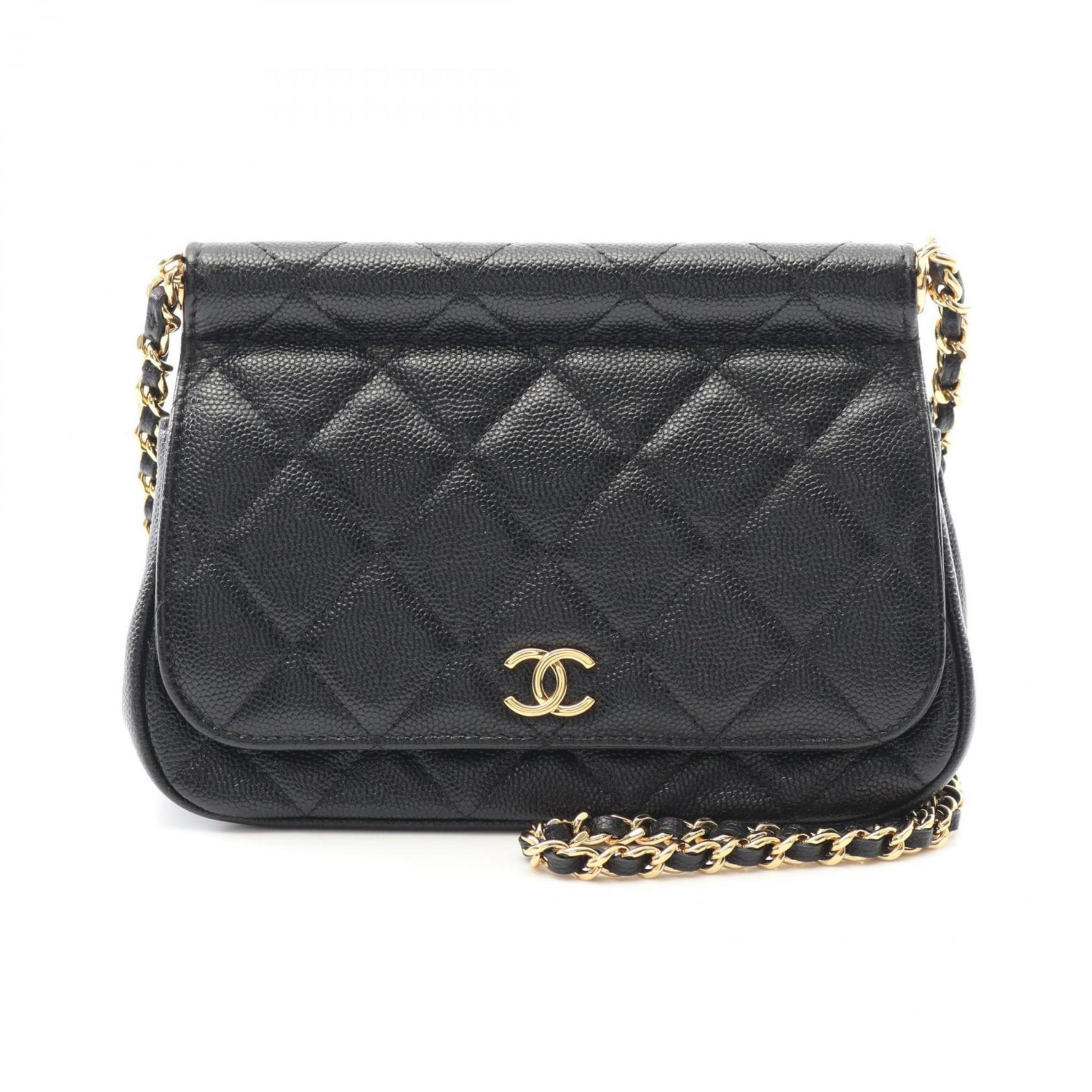 CHANEL Matelasse Shoulder Bag Calf Leather (Cowhide) Women's Black
