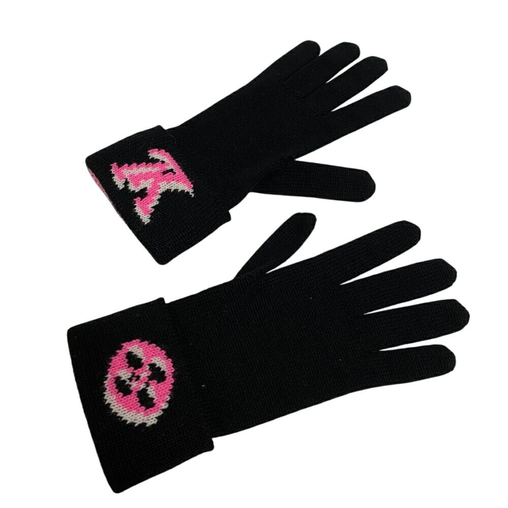 LOUIS VUITTON M76451 3D Monogram Gon Gloves Black
