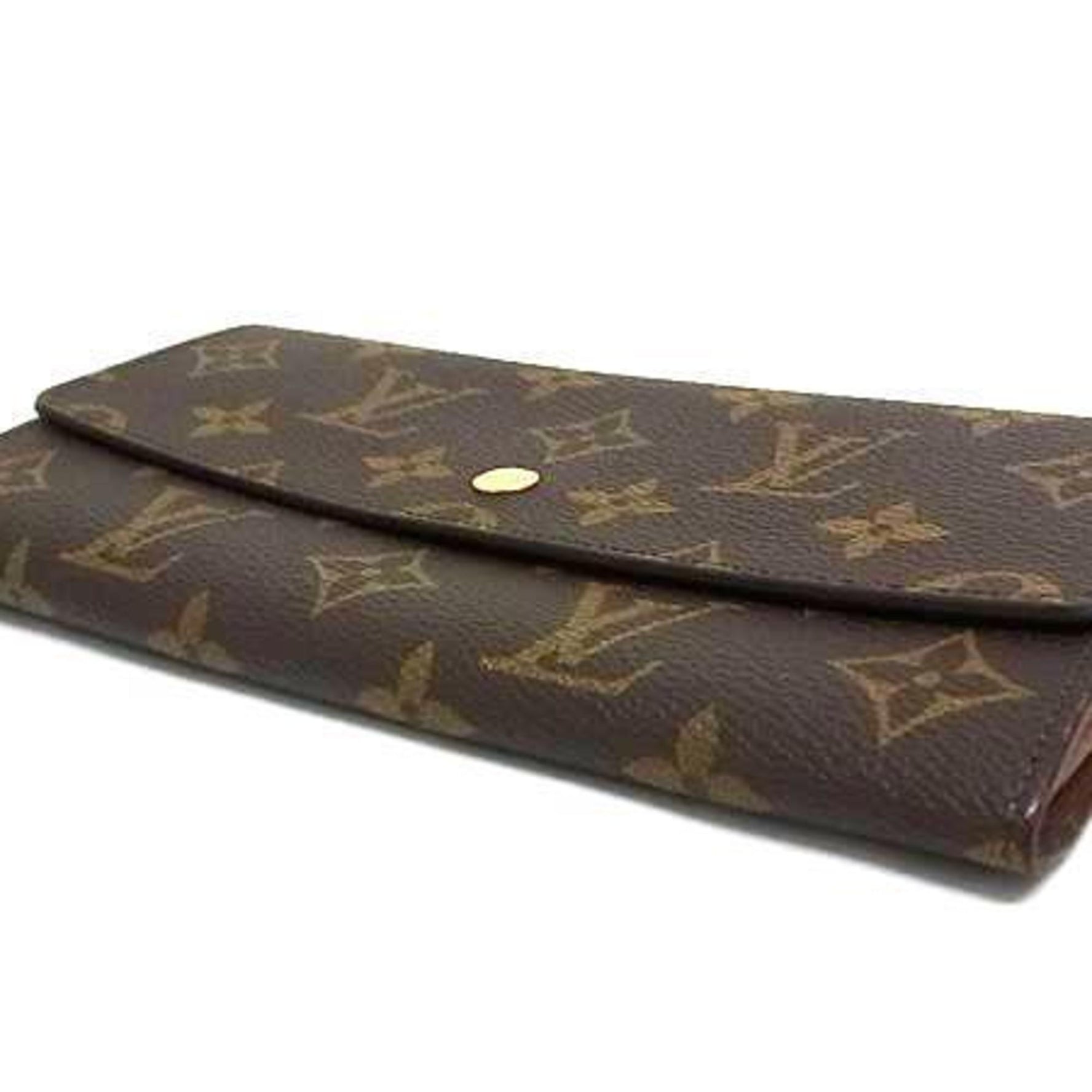 Louis Vuitton Monogram Pochette Porte Monnaie Credit Long Wallet Brown Leather Men's and