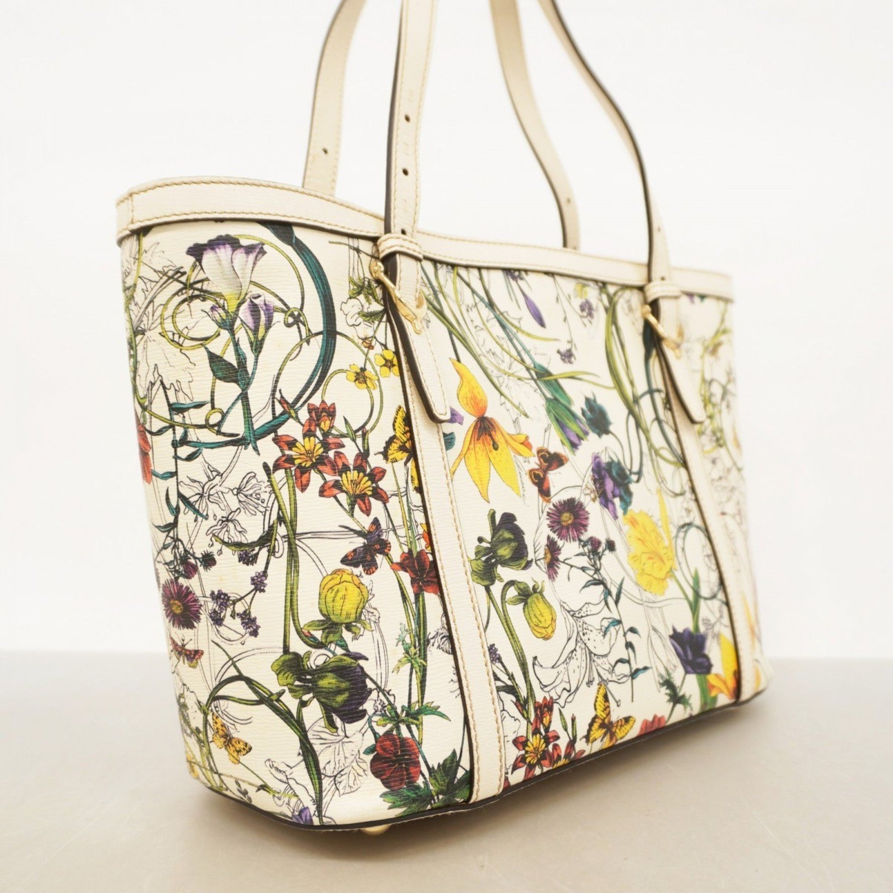 Gucci GG Blooms Tote Bag Ivory Multicolor