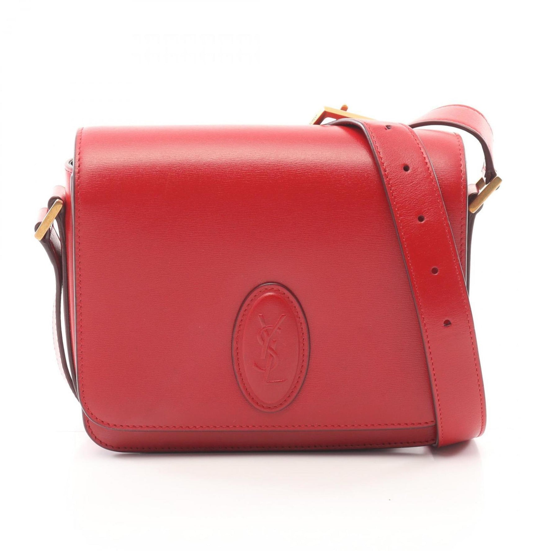Saint Laurent LE 61 Shoulder Bag Leather Women's Red