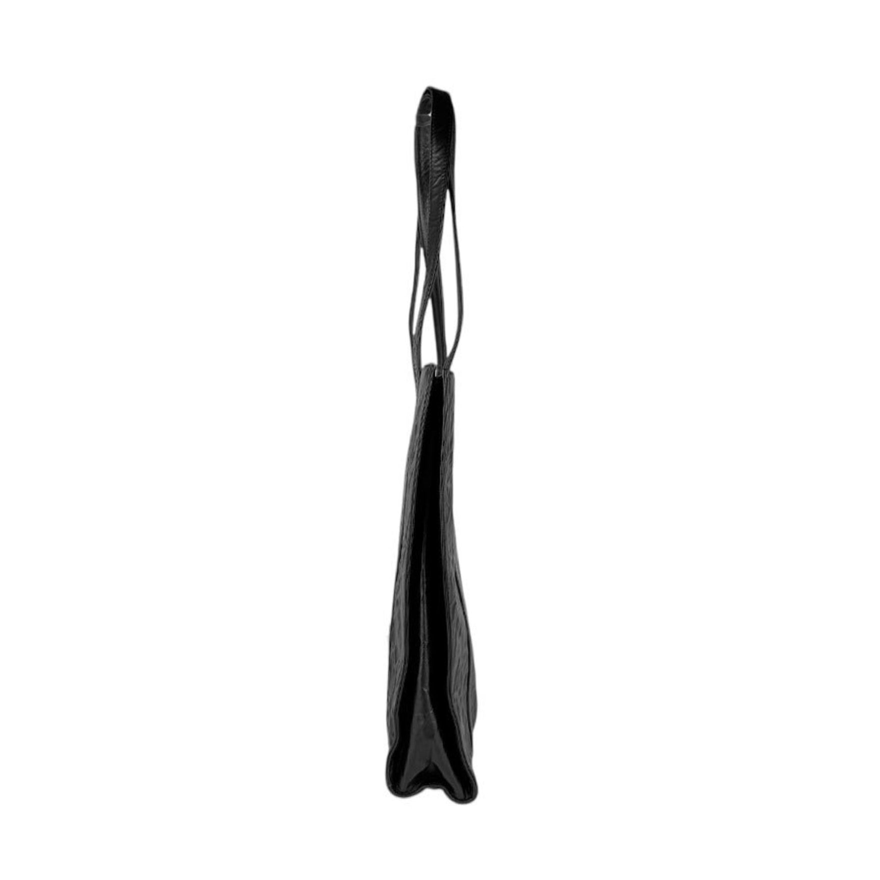 PRADA Shoulder Bag Leather Black Men's Women's