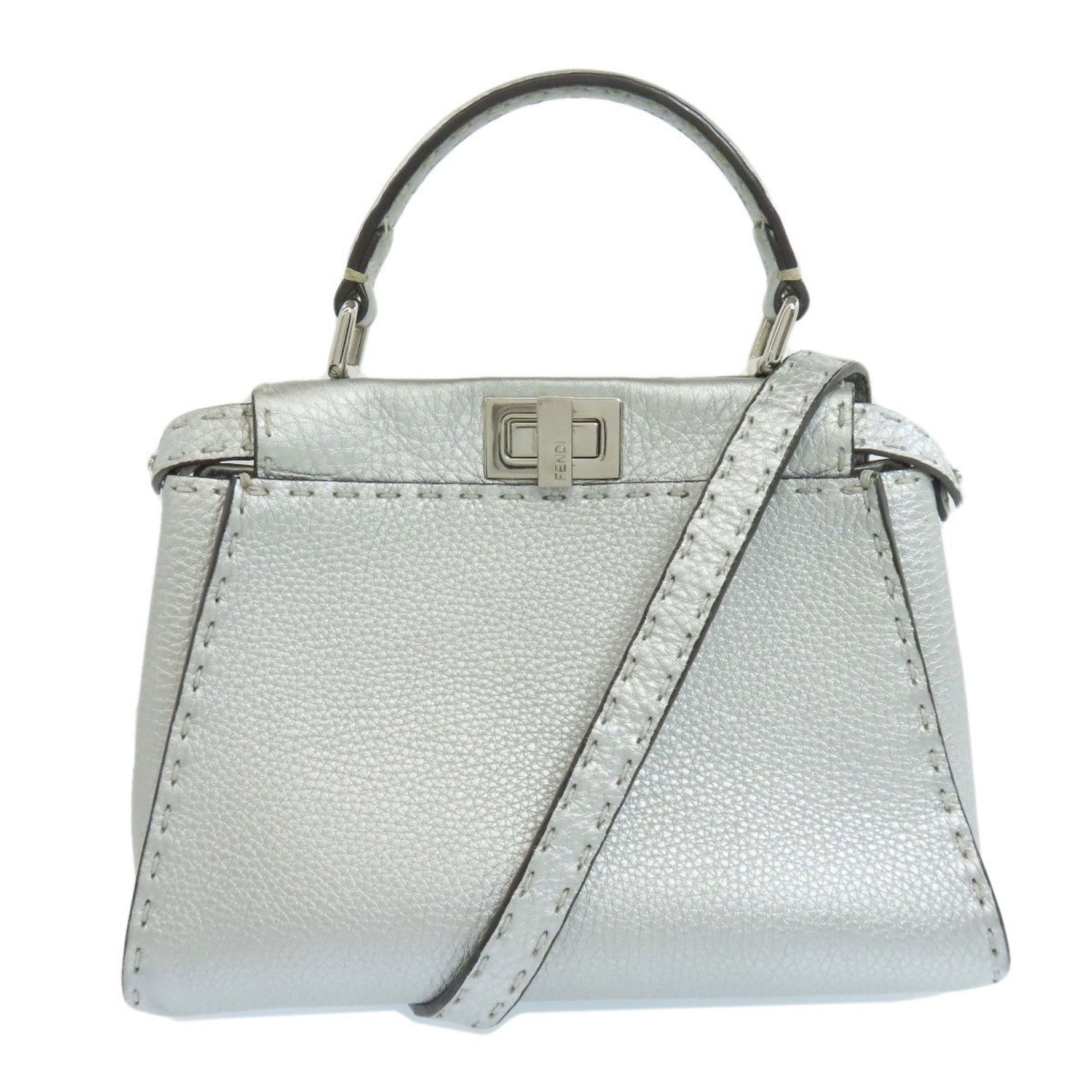 Fendi Peekaboo Mini Selleria Handbag in Calfskin