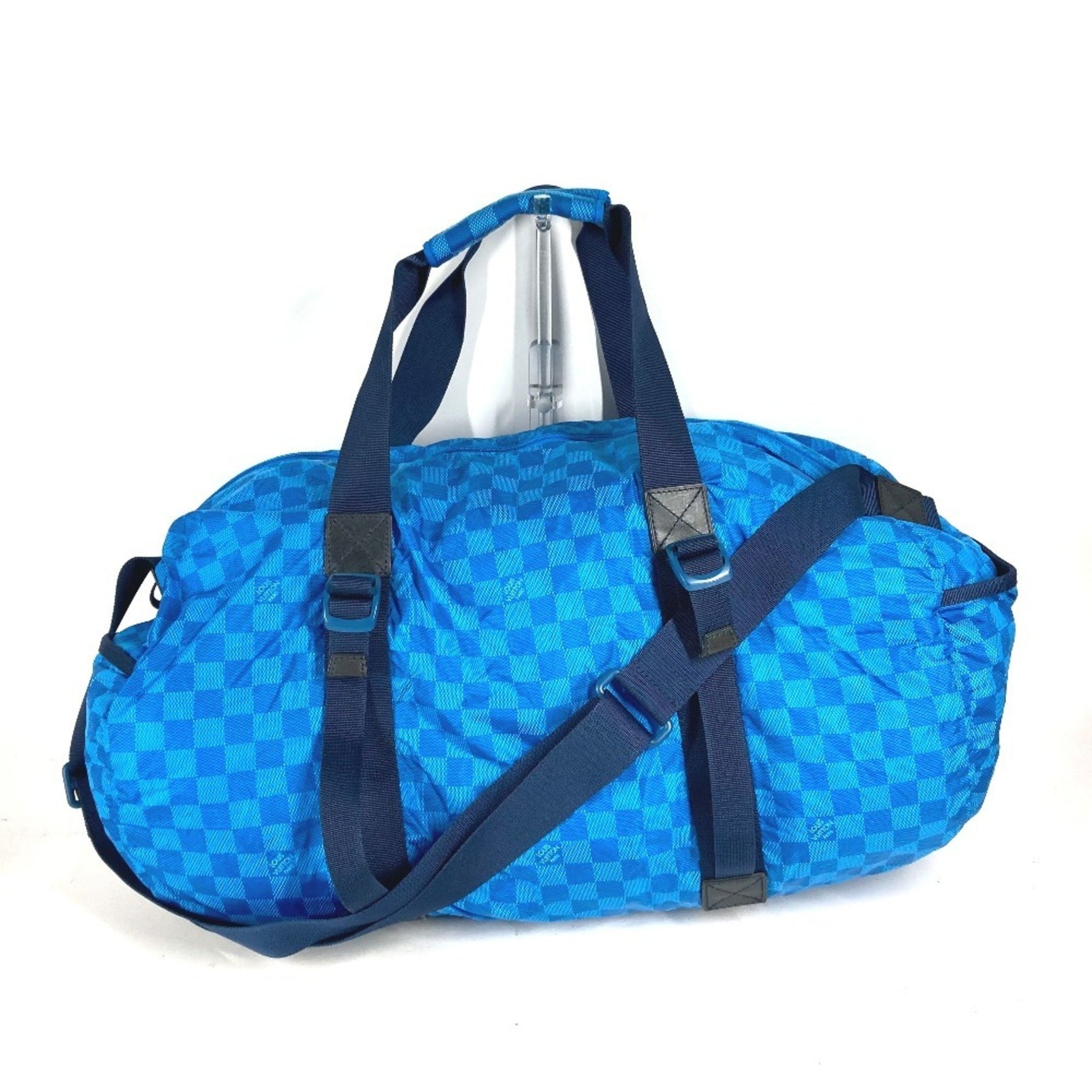 LOUIS VUITTON M97057 Damier Aventure Practical Bag Travel Shoulder Boston Nylon Men's Blue