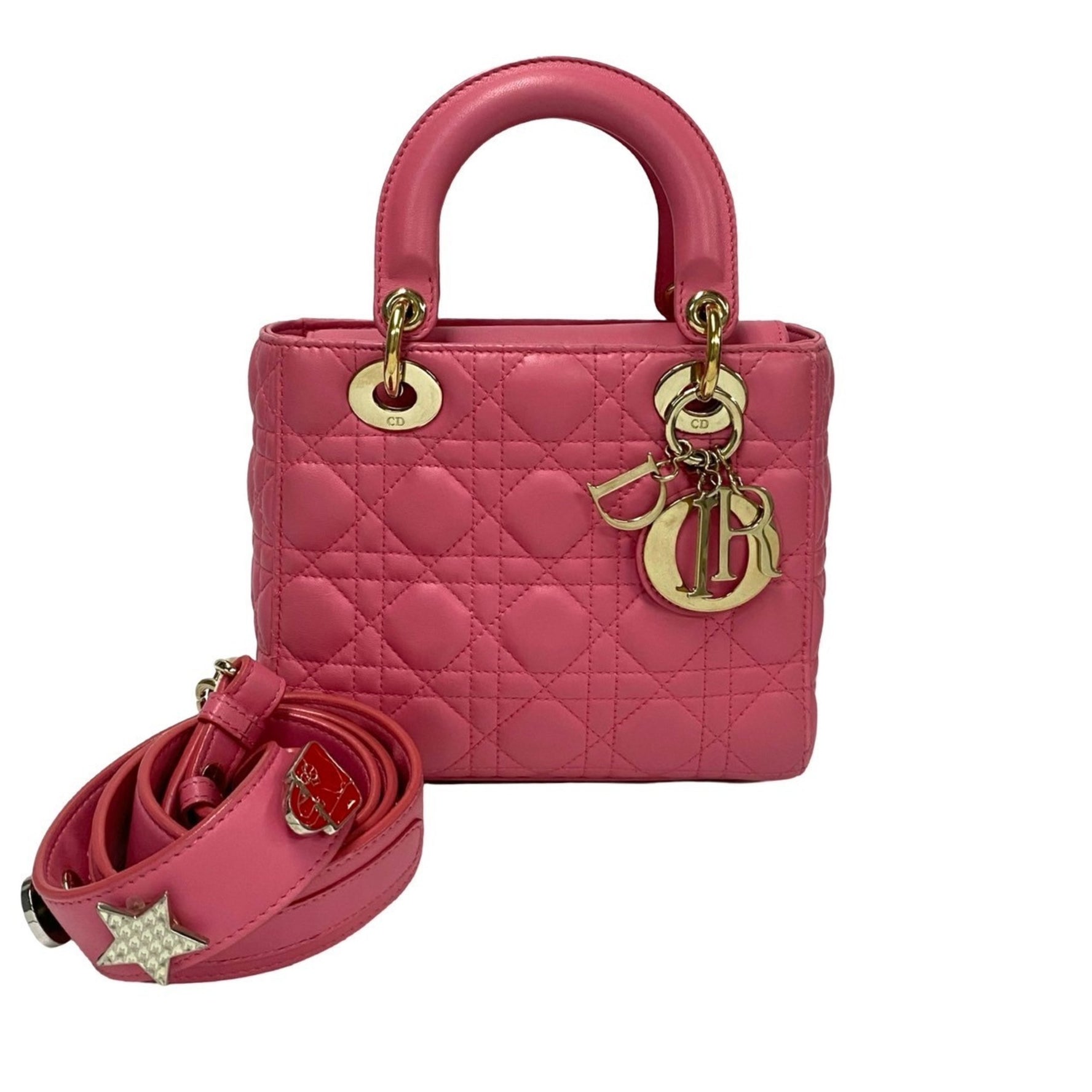 Christian Dior My Lady Lambskin Leather Handbag/Shoulder Bag