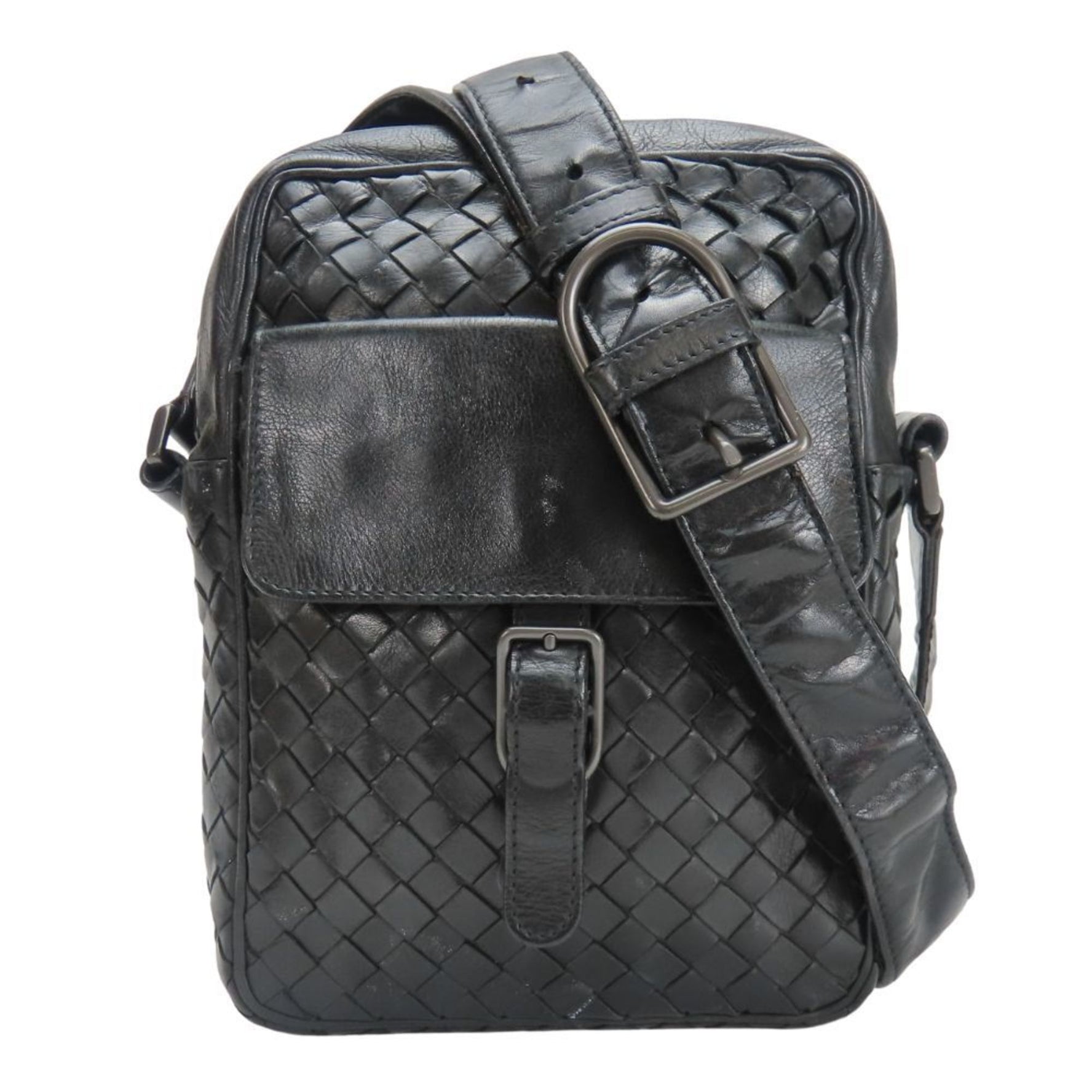 Bottega Veneta Shoulder Bag Intrecciato Leather Men's BOTTEGAVENETA