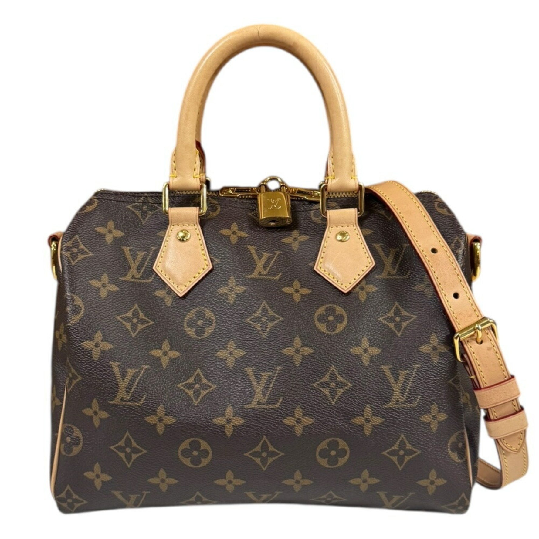Louis Vuitton Speedy 25 Bandouliere Monogram Shoulder Bag Canvas Brown Women's LOUIS VUITTON 2way