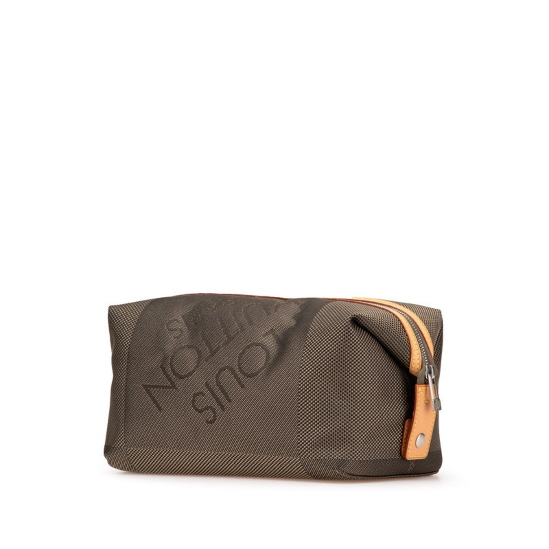 Louis Vuitton Damier Geant Trousse Albatross Pouch Khaki Canvas and Leather