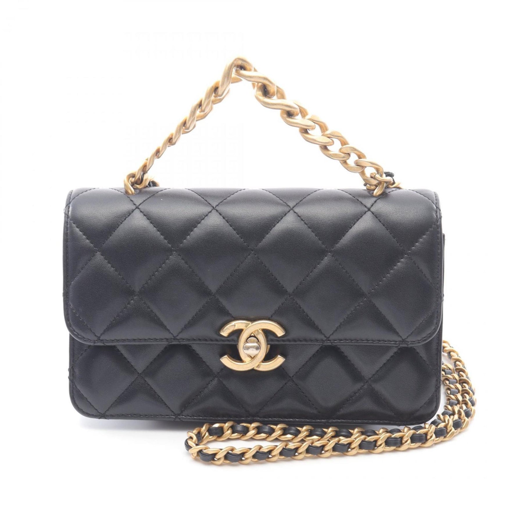 CHANEL Matelasse Shoulder Bag, Lambskin Leather