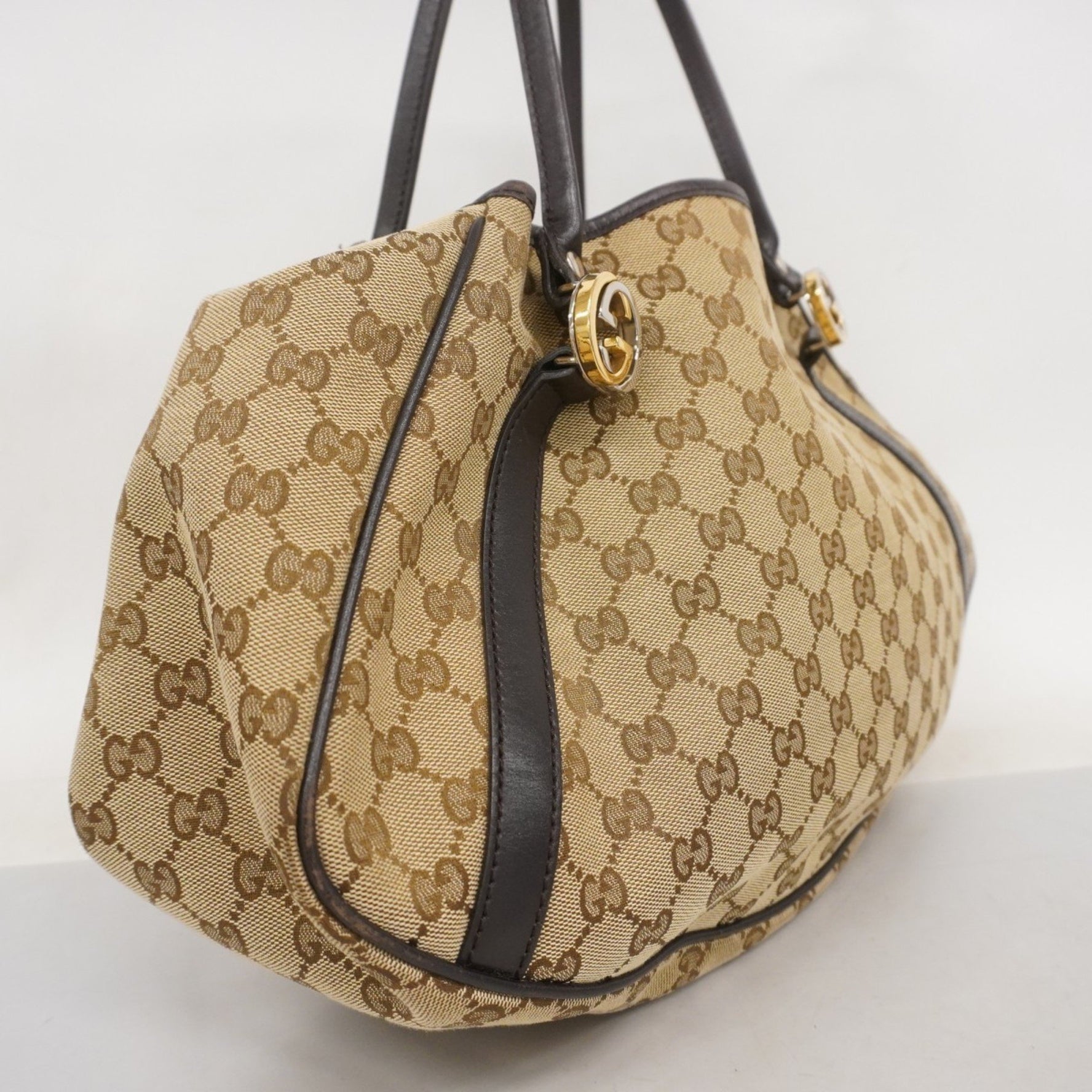 Gucci GG Canvas Tote Bag Gold