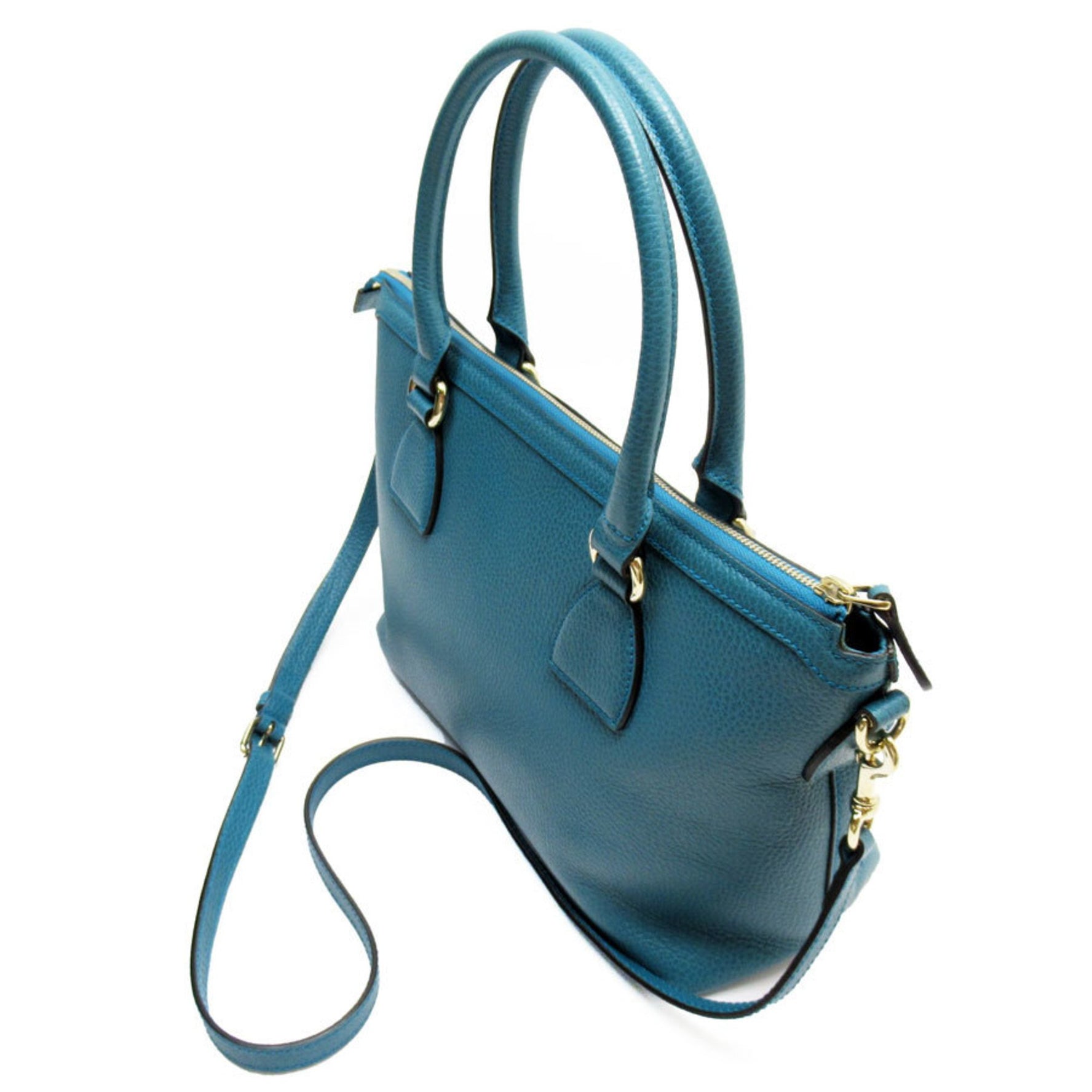 GUCCI Handbag Shoulder Bag Interlocking G Leather Green Women's t19497a