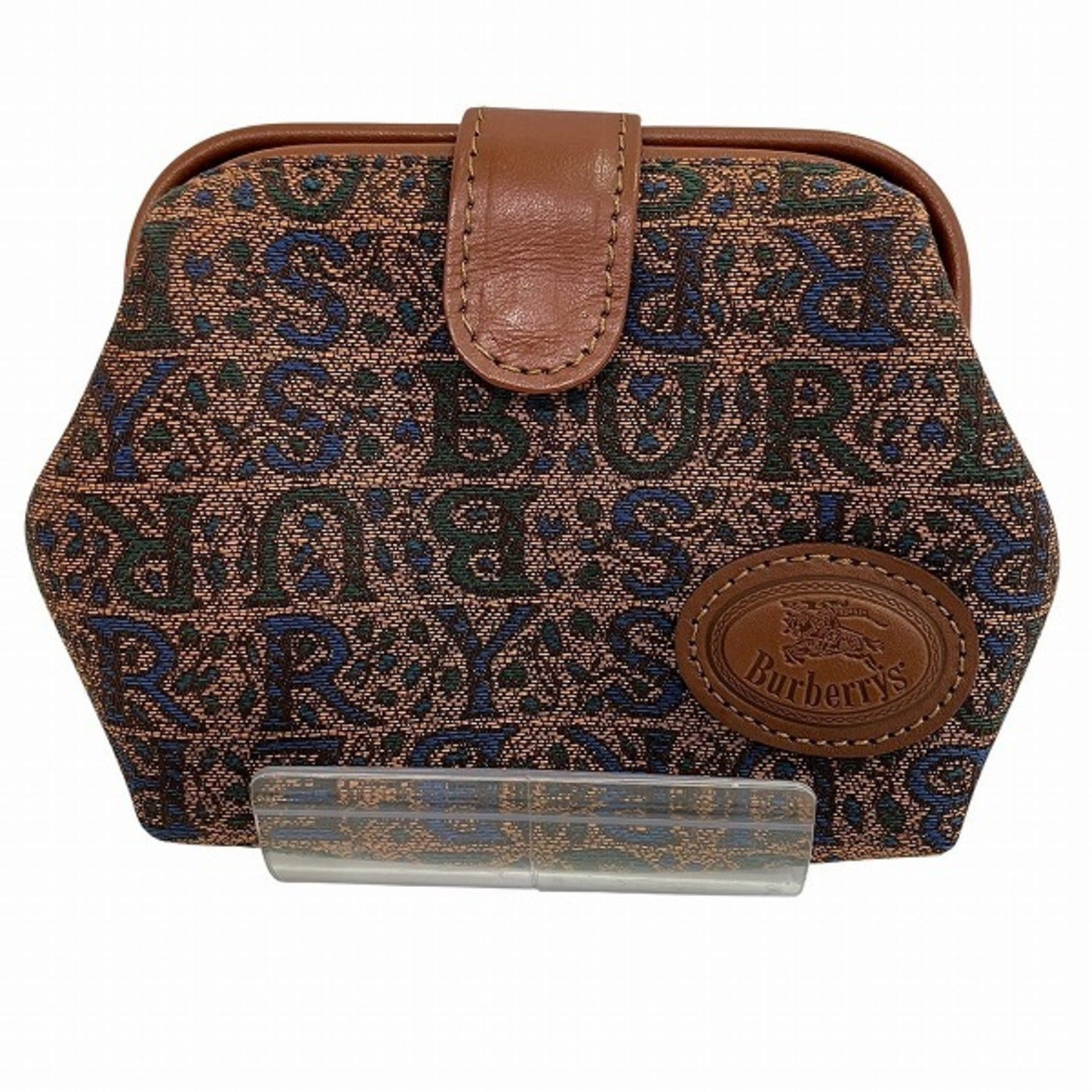 Burberry Jacquard x Leather Wallet, Wallet & Coin Case