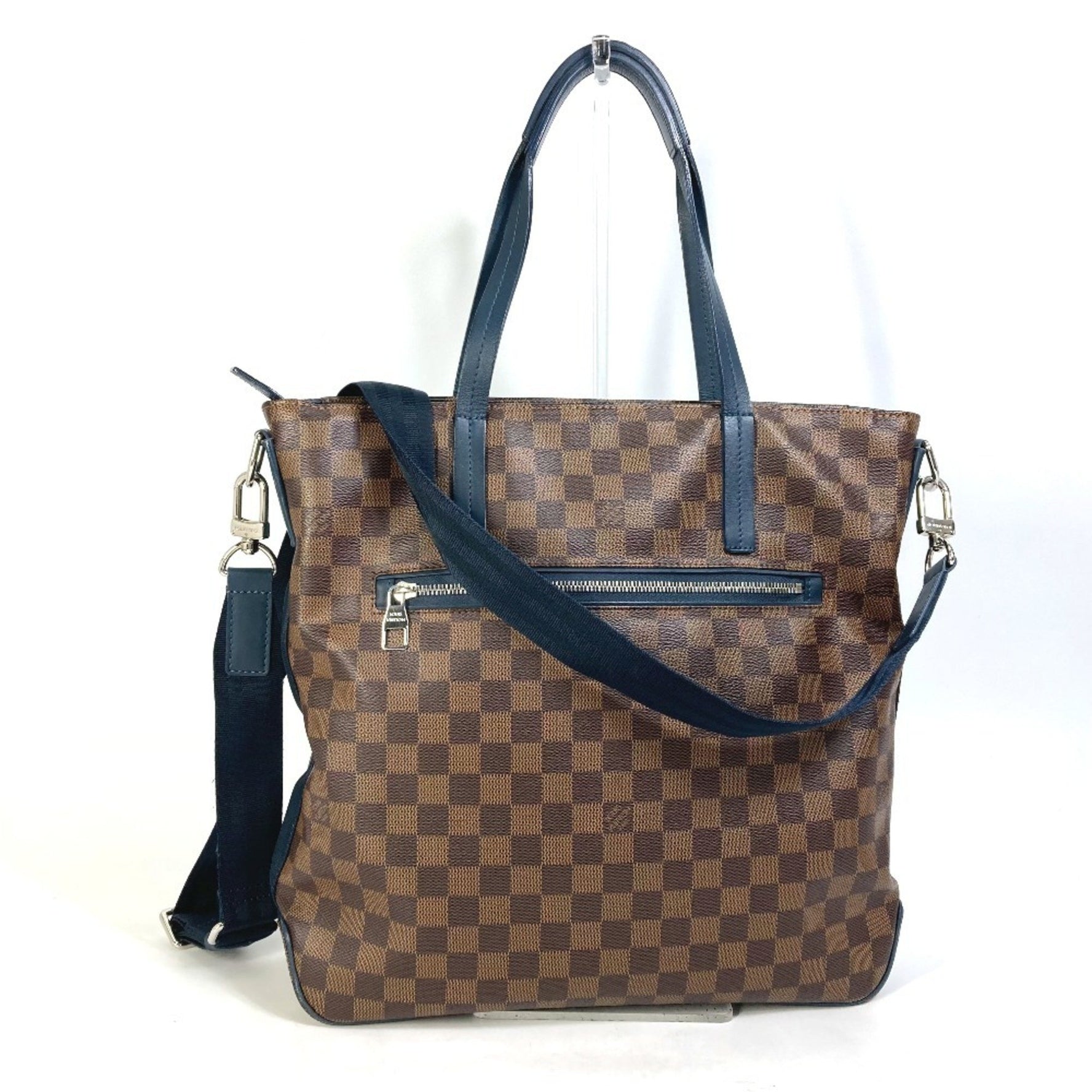 LOUIS VUITTON N41255 Damier Herald 2-Way Shoulder Bag/Tote Bag in Canvas, Men's, Ebene Brown