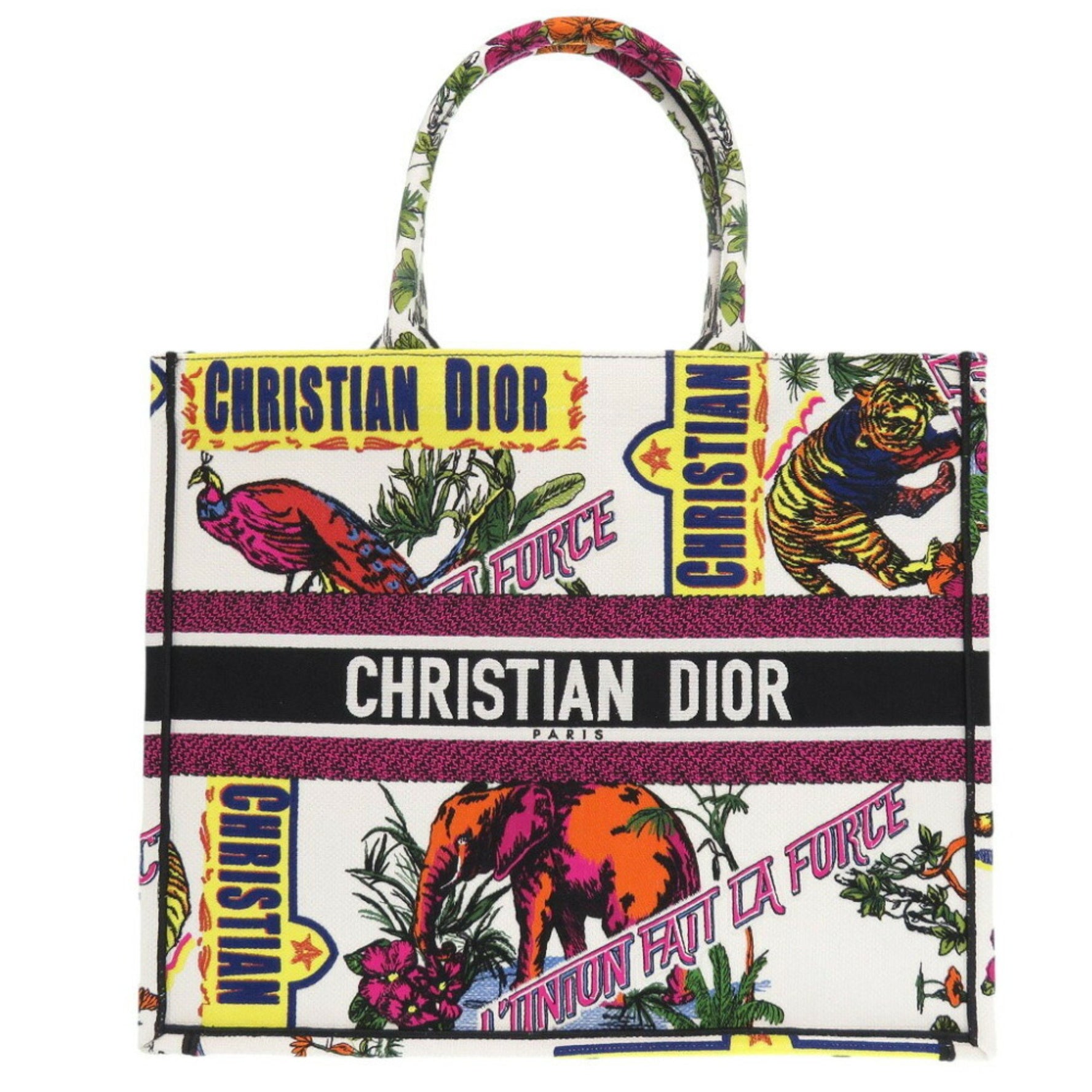 Christian Dior Book Tote Large Bag Canvas
