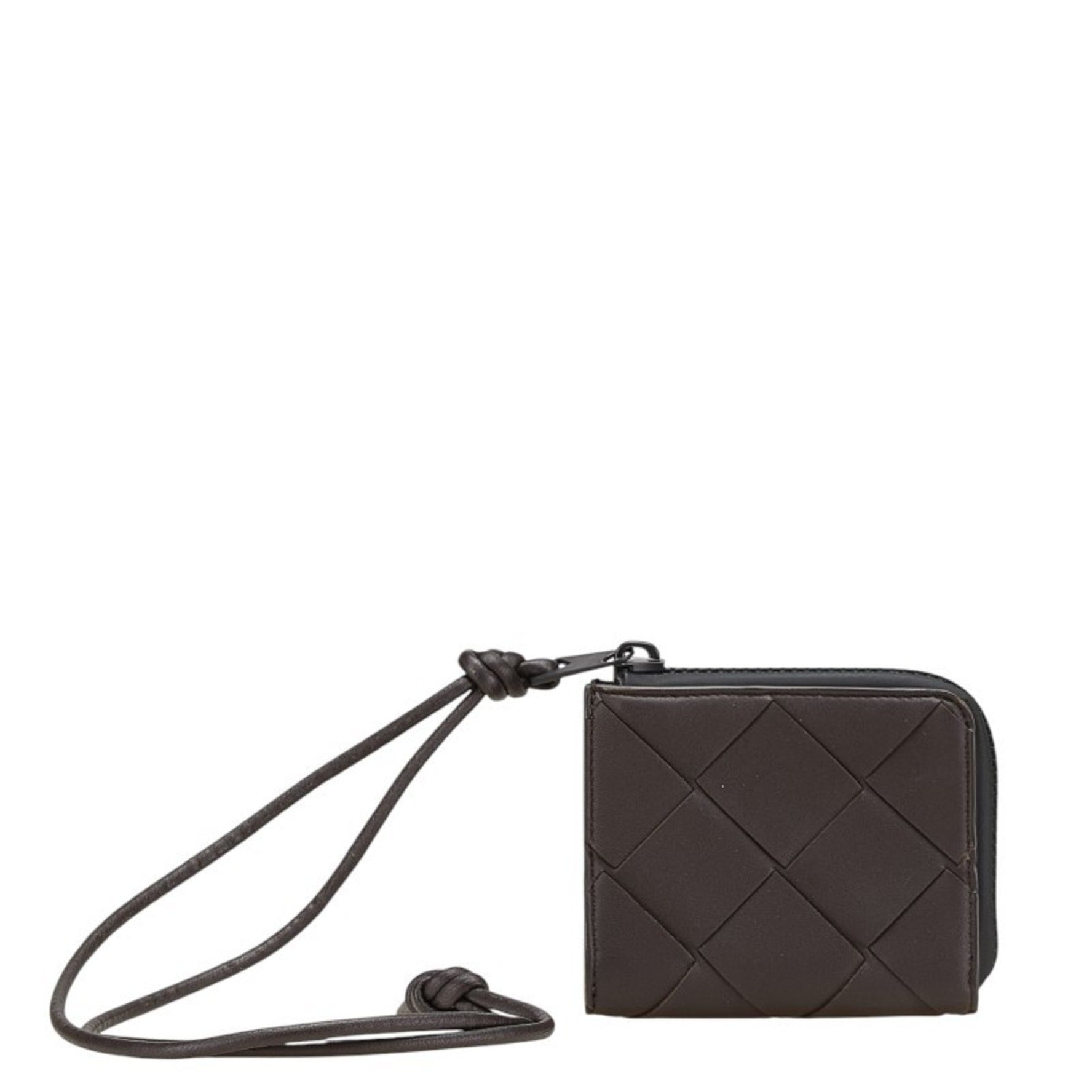 Bottega Veneta Maxi Intrecciato Coin Case in Brown Leather for Men