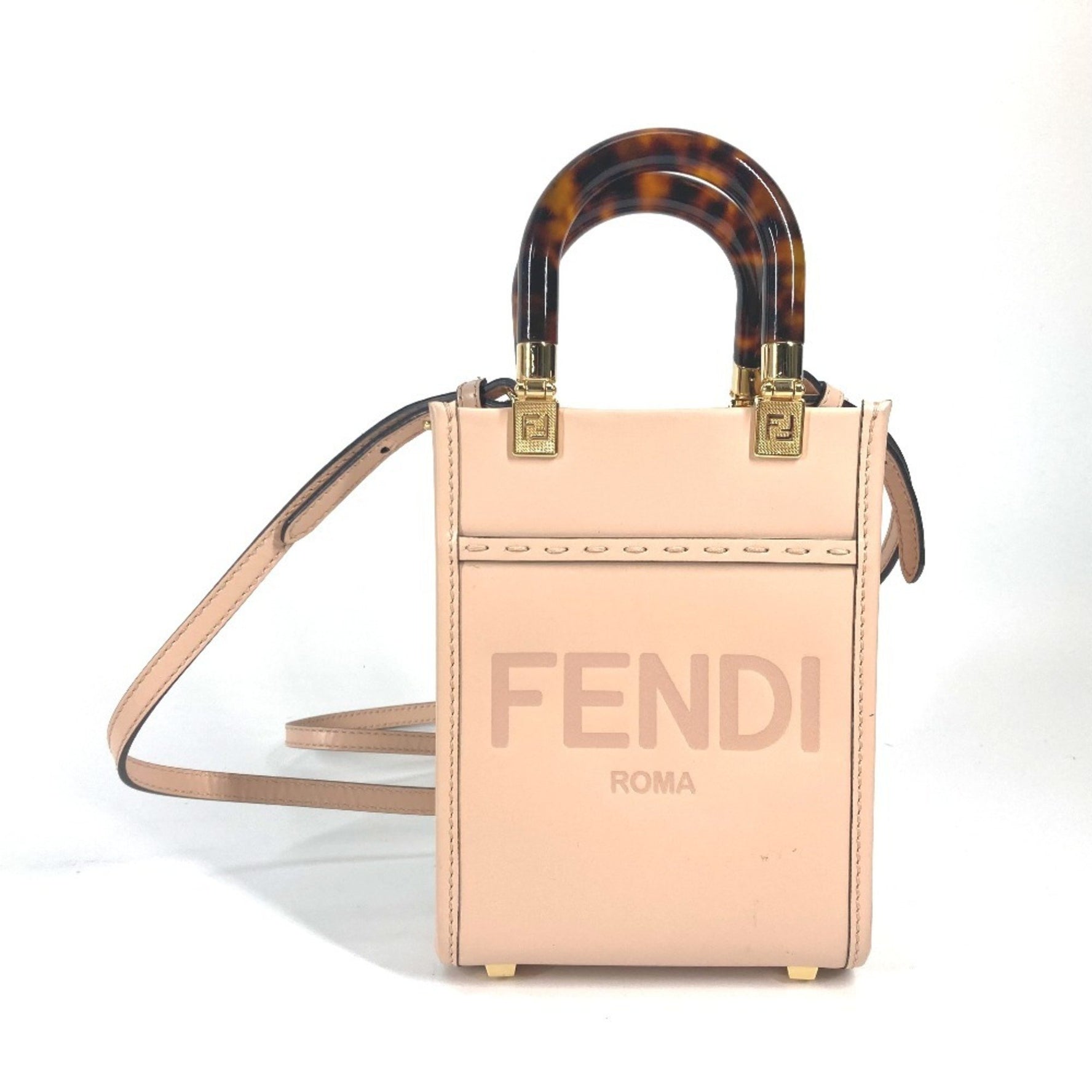 FENDI Sunshine Shopper Small Shoulder Bag/Handbag, Leather