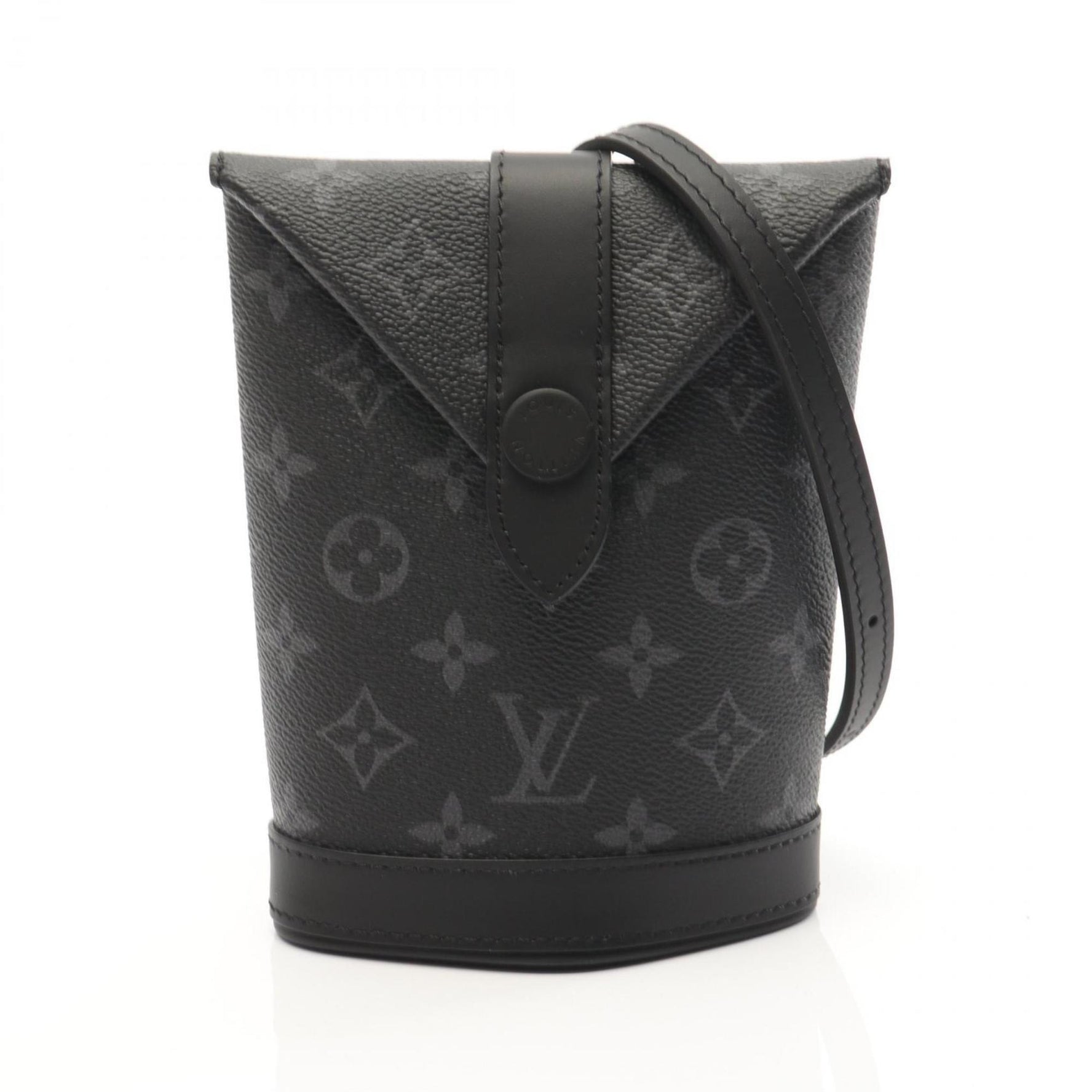 Louis Vuitton Monogram Eclipse Envelope Pouch Shoulder Bag in PVC-Coated Canvas and Leather