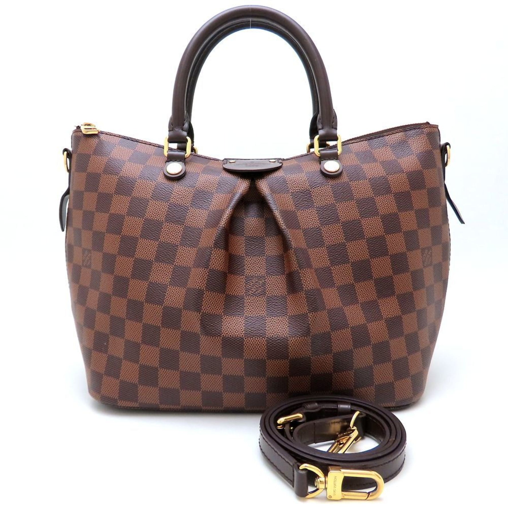 LOUIS VUITTON Damier Sienna MM Handbag Ebene