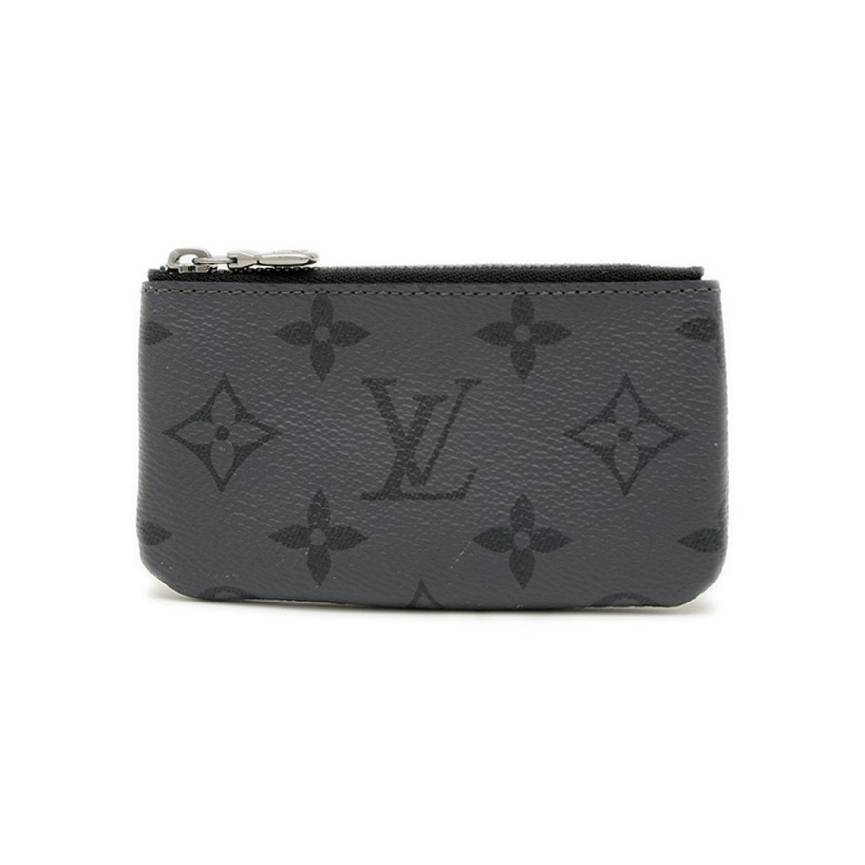 Louis Vuitton Monogram Eclipse Reverse Pochette Cle Wallet/Coin Case with Key Ring