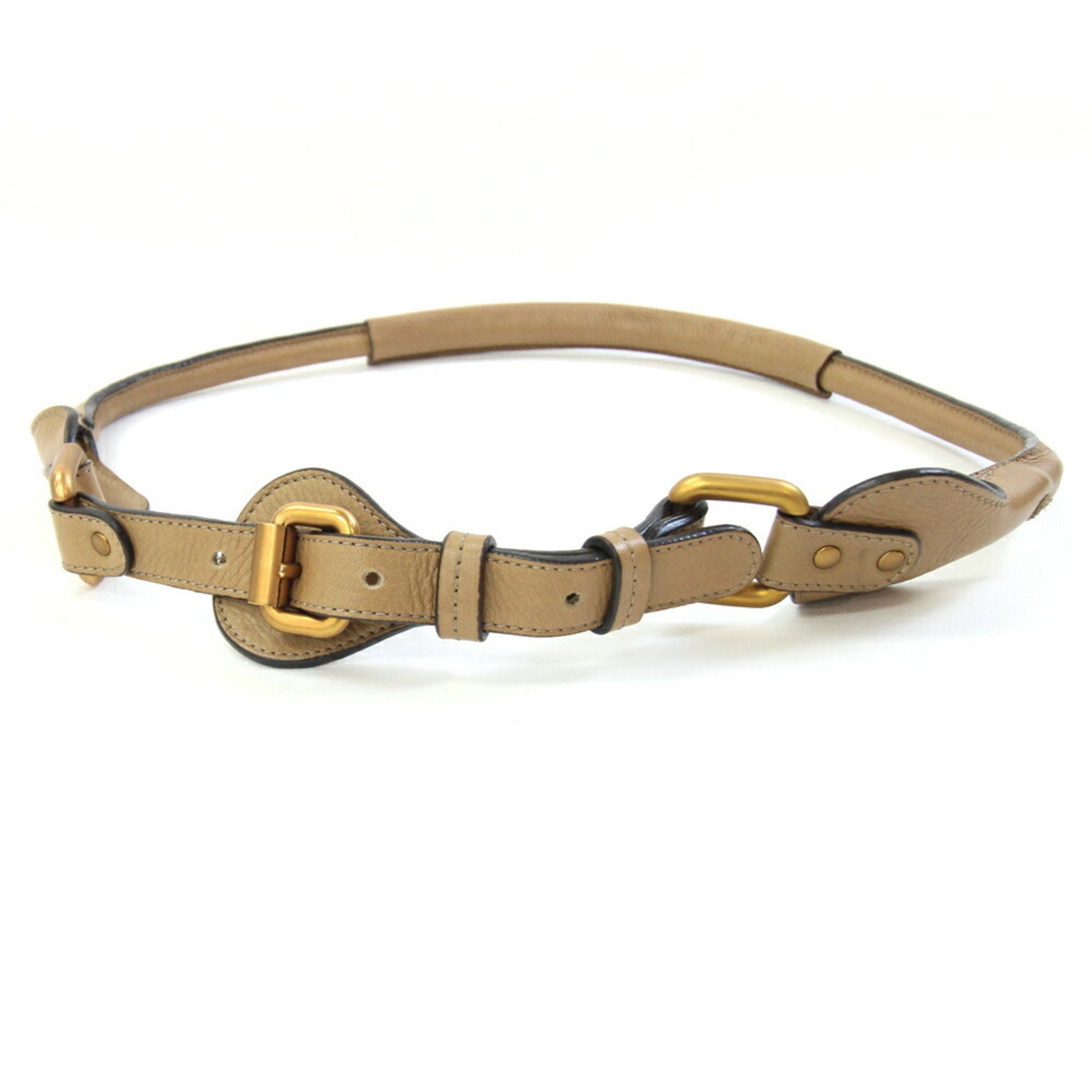 Chloé Chloe Belt Light Brown Leather Beige