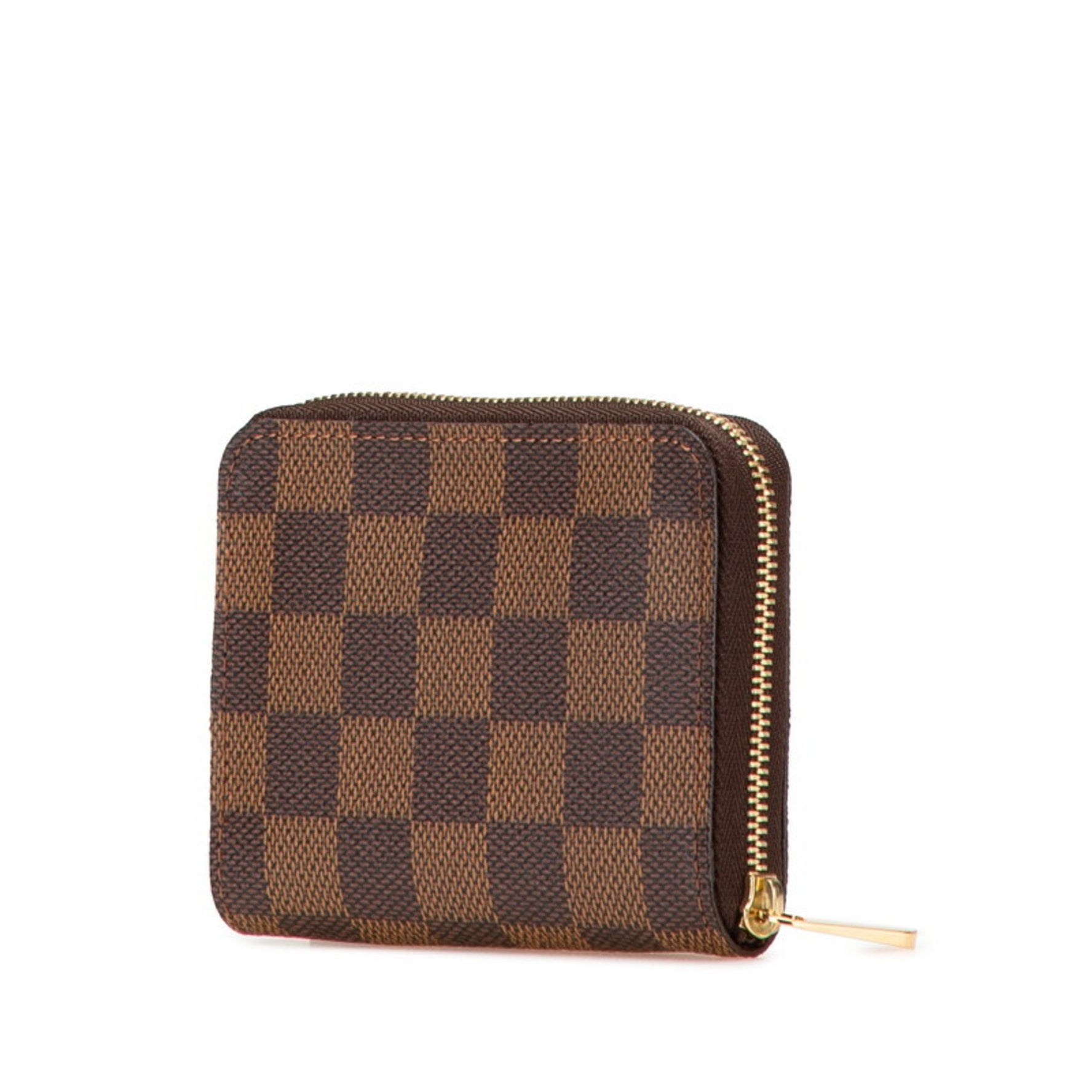 Louis Vuitton Damier Zippy Coin Purse Case PVC Plated