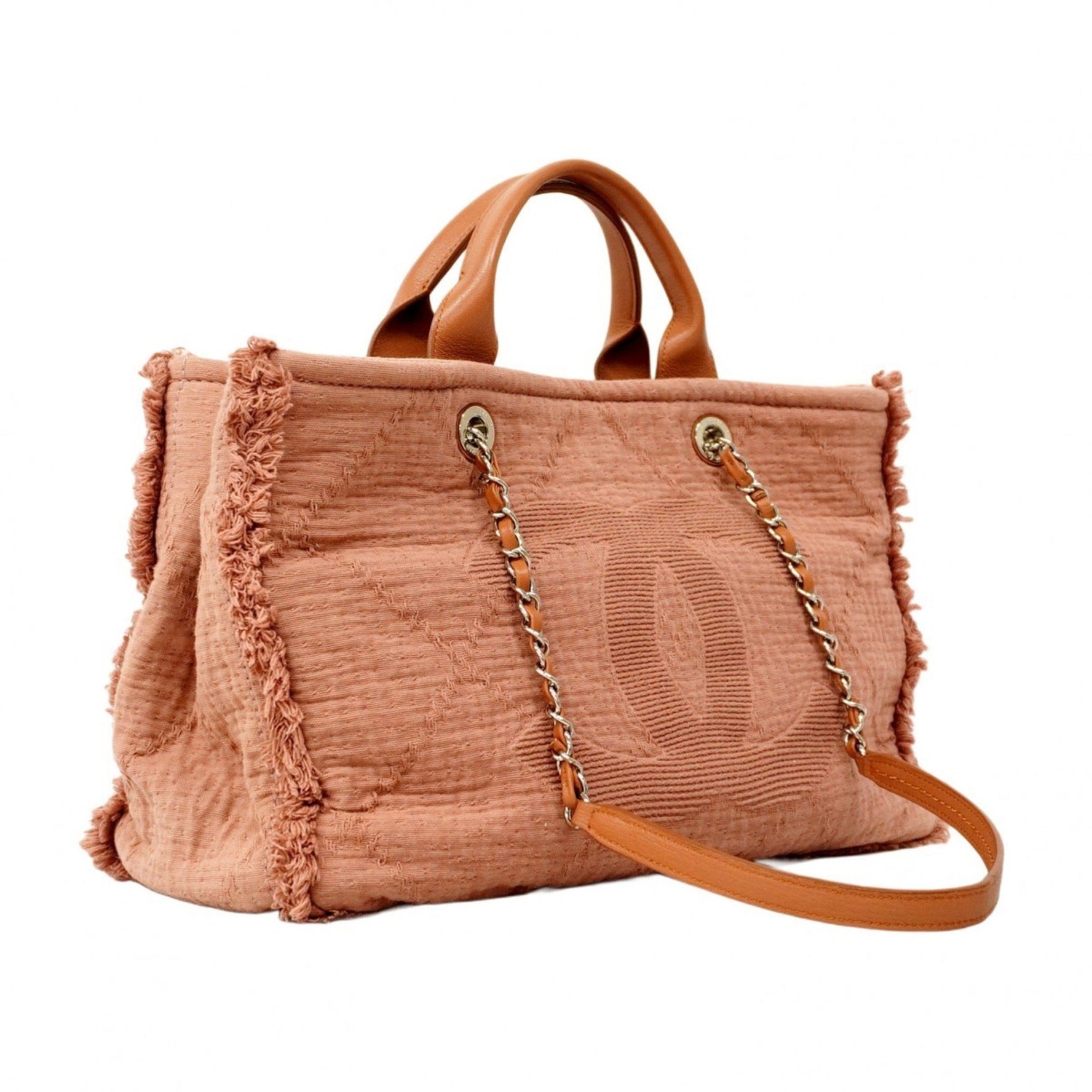 Chanel Tote Bag, Large, Canvas, with Chain Shoulder Strap, Bag