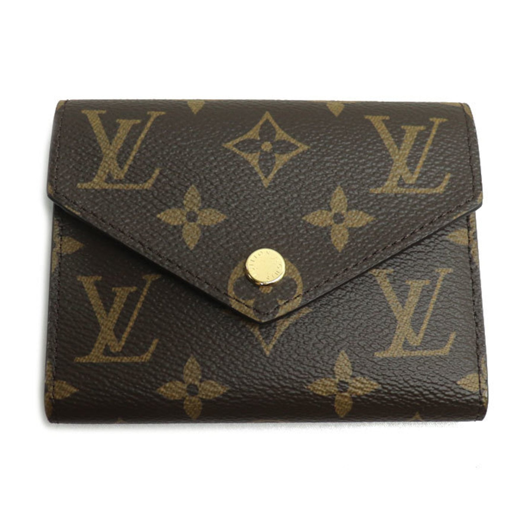 LOUIS VUITTON Louis Vuitton Portefeuille Victorine Tri-fold Wallet Monogram Brown M62472 IC Chip Women's