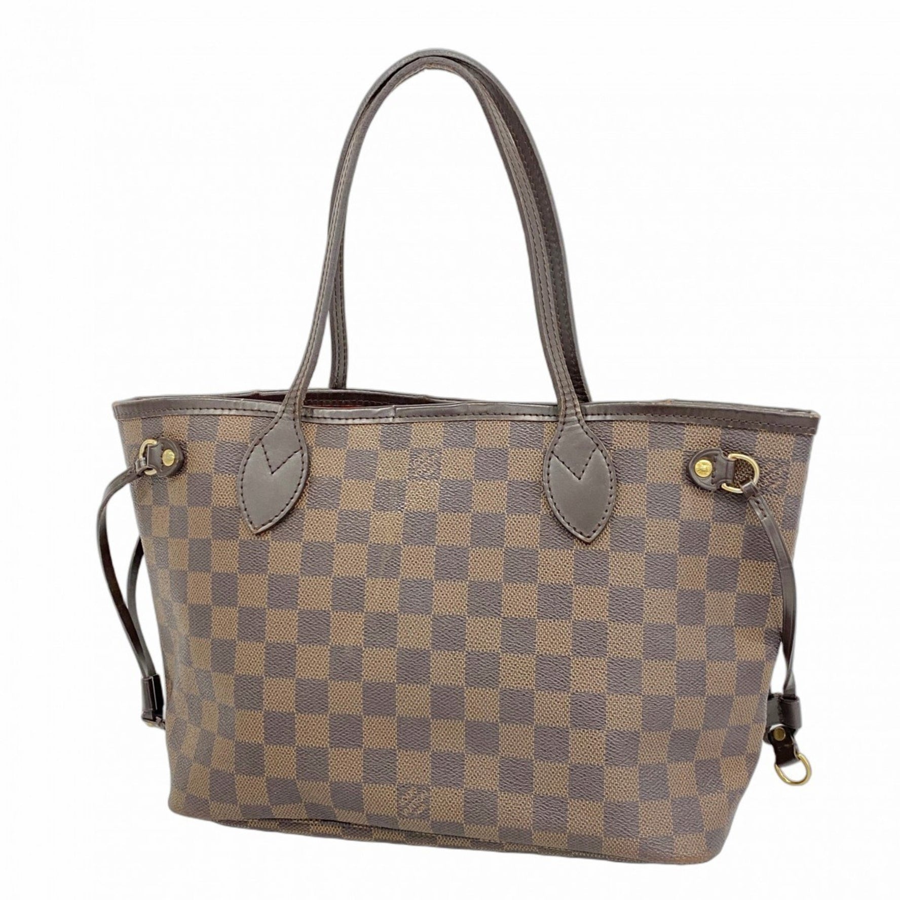 Louis Vuitton Damier Neverfull PM Tote Bag N51109 Ebene for Women