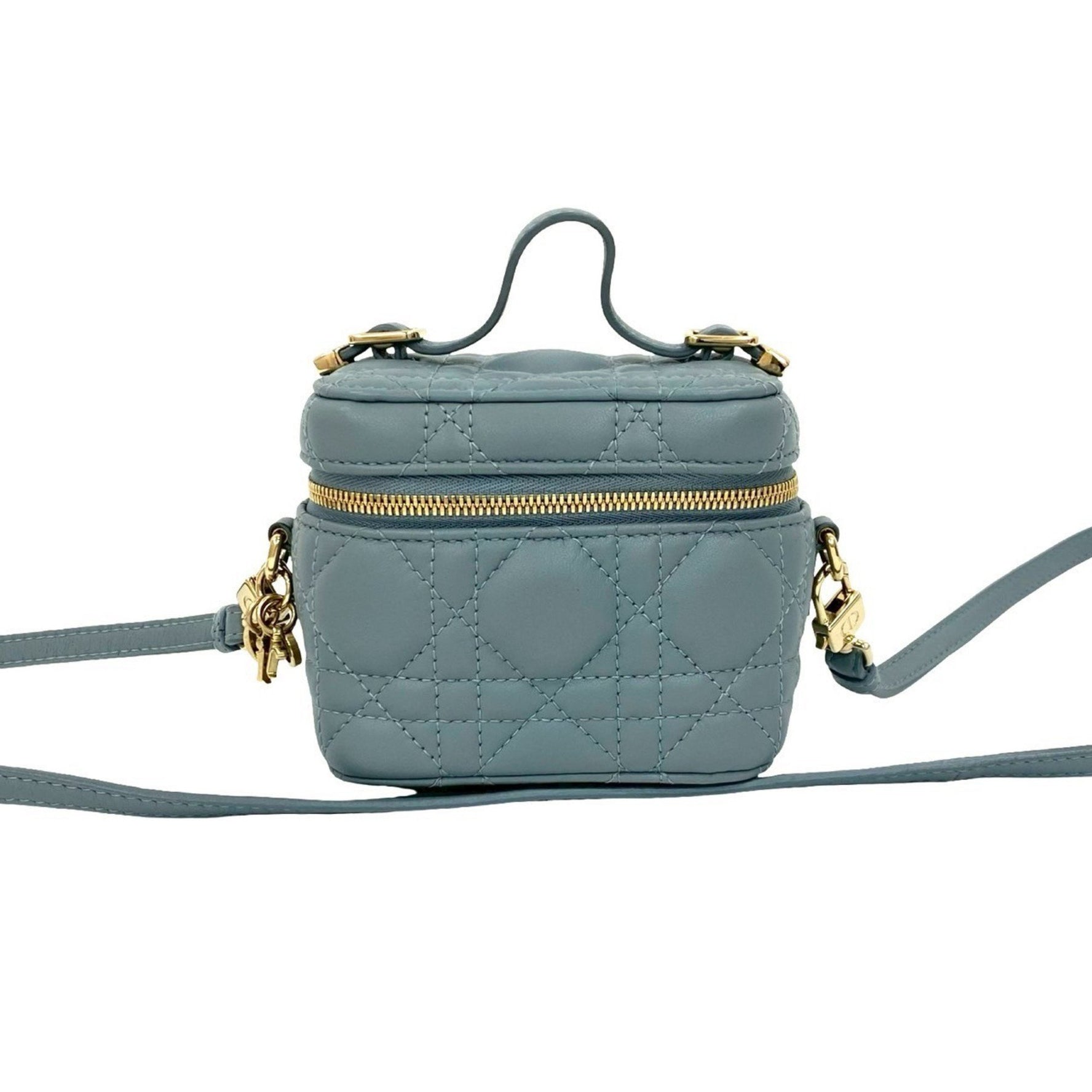 Christian Dior Lady Micro Vanity Cannage Leather 2-Way Hand/Shoulder Bag