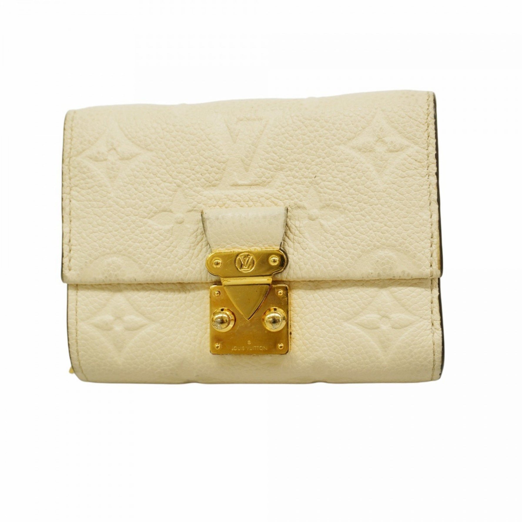 Louis Vuitton Monogram Empreinte Metisse Wallet M81071 Crème Women's P1162594