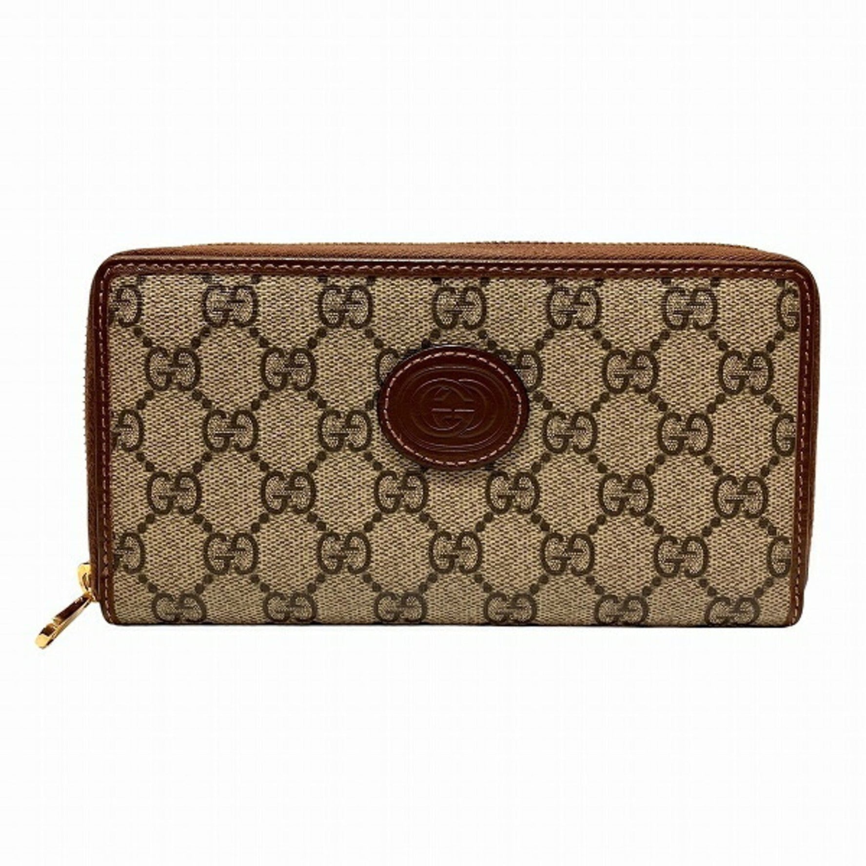 Gucci Interlocking G Round Zip Long Wallet