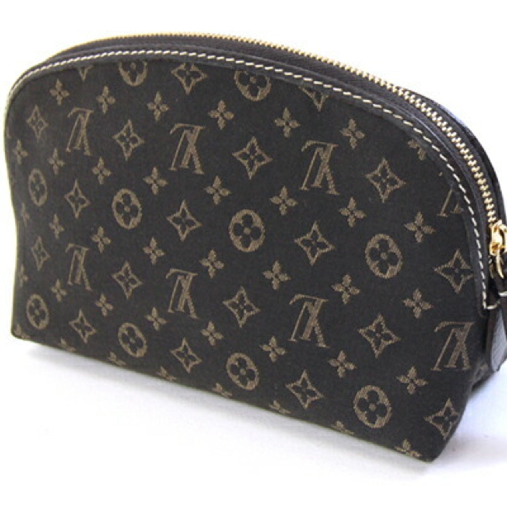 Louis Vuitton Monogram Idylle Pochette Tick Fuzan Makeup Pouch Dark Brown