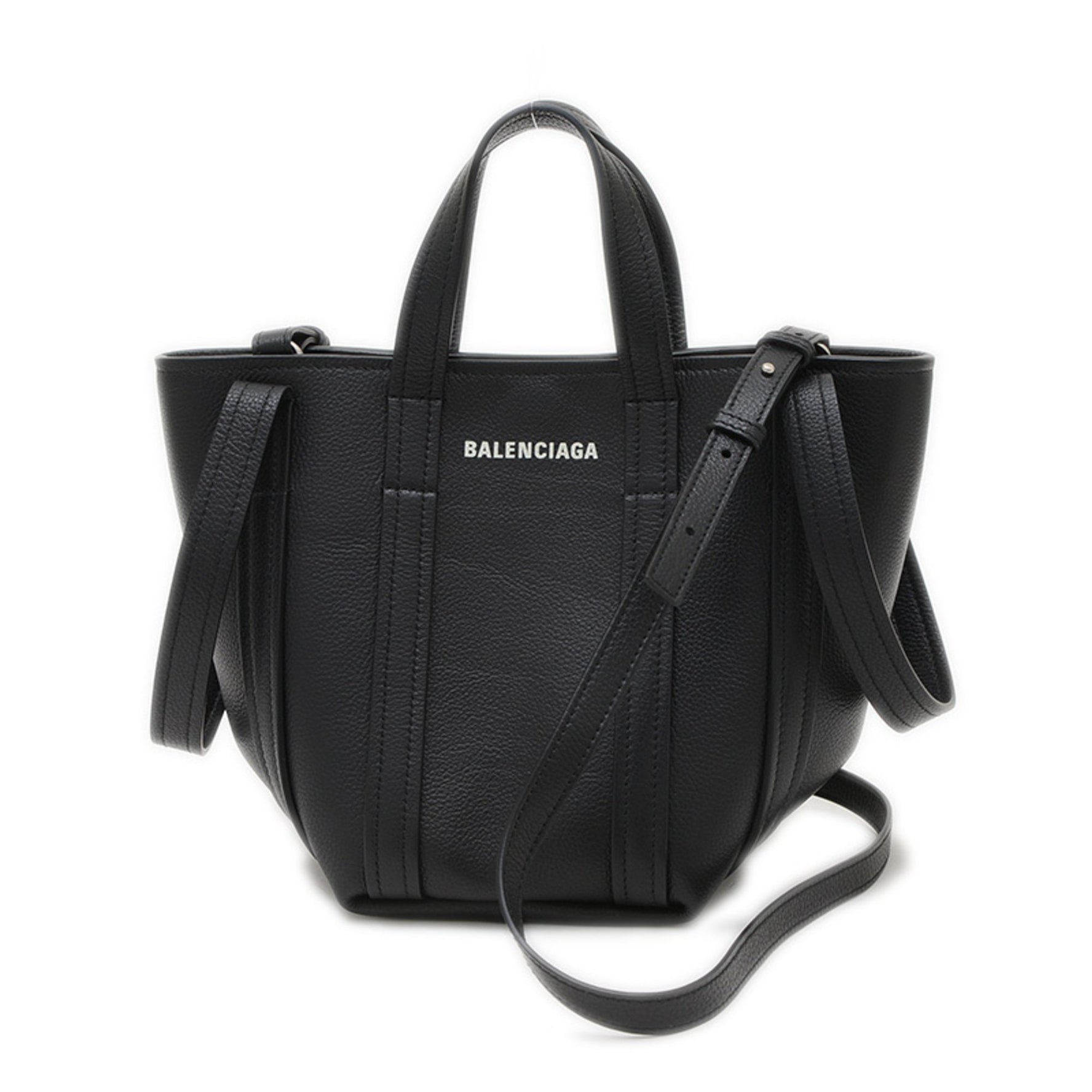 Balenciaga Everyday XS North-South 2-Way Handbag/Shoulder Bag in Black Leather (Product Code: BP)