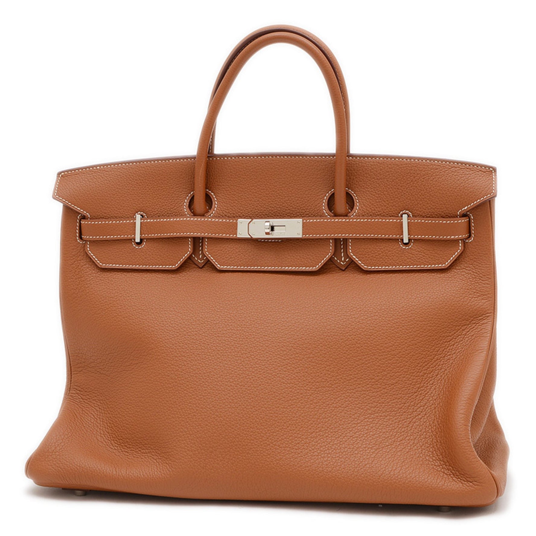 Hermes handbag Birkin 40 Togo gold silver hardware M stamp BP