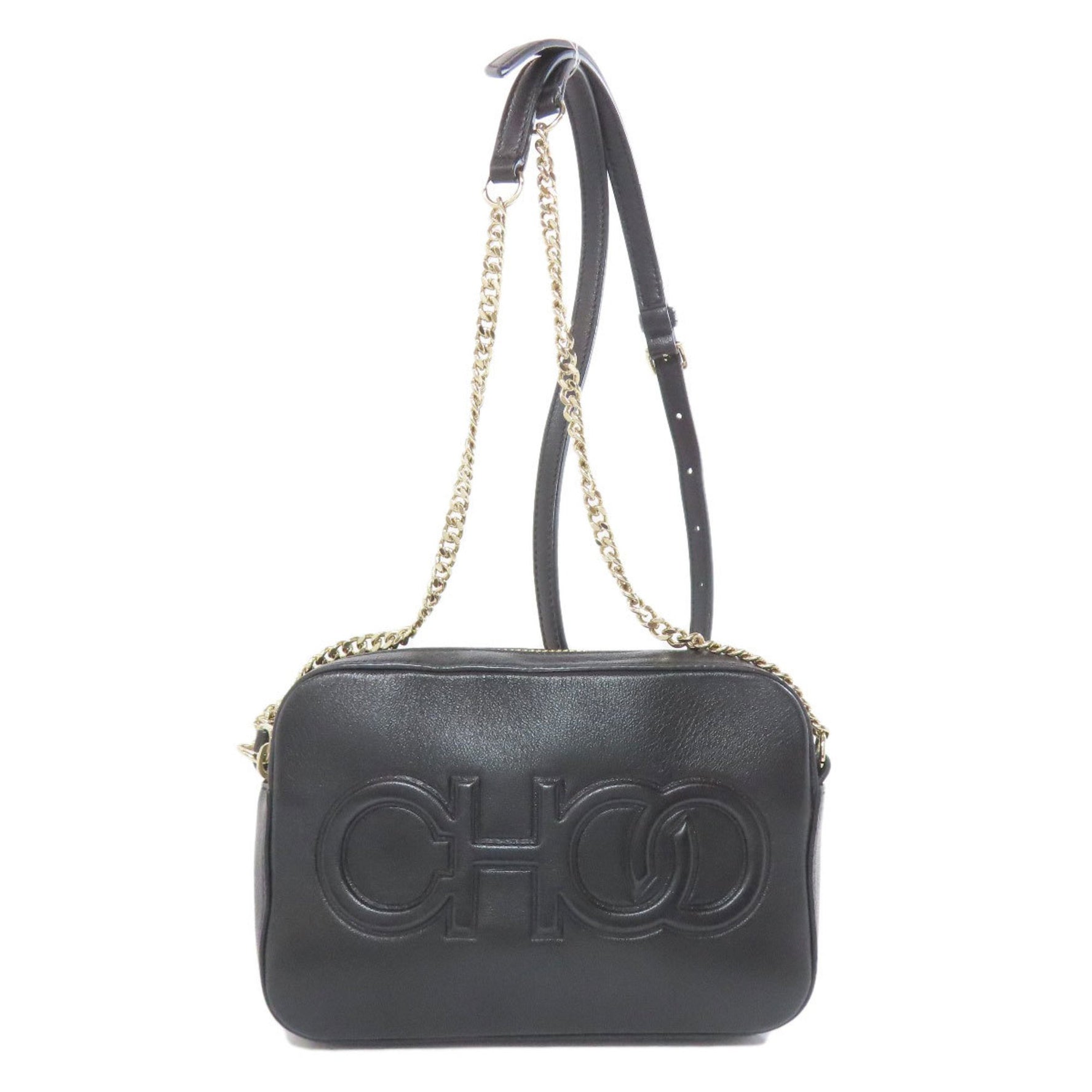 Jimmy Choo Chain Shoulder Bag Leather