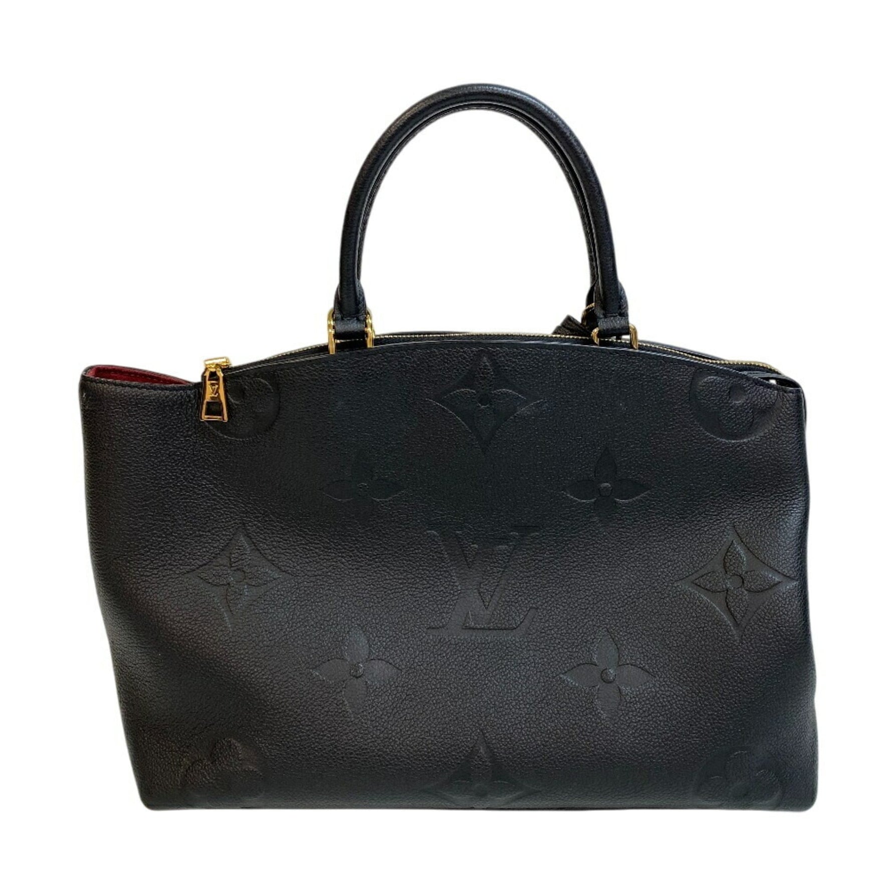 LOUIS VUITTON Grand Palais MM Handbag Monogram Empreinte Tote Bag Black